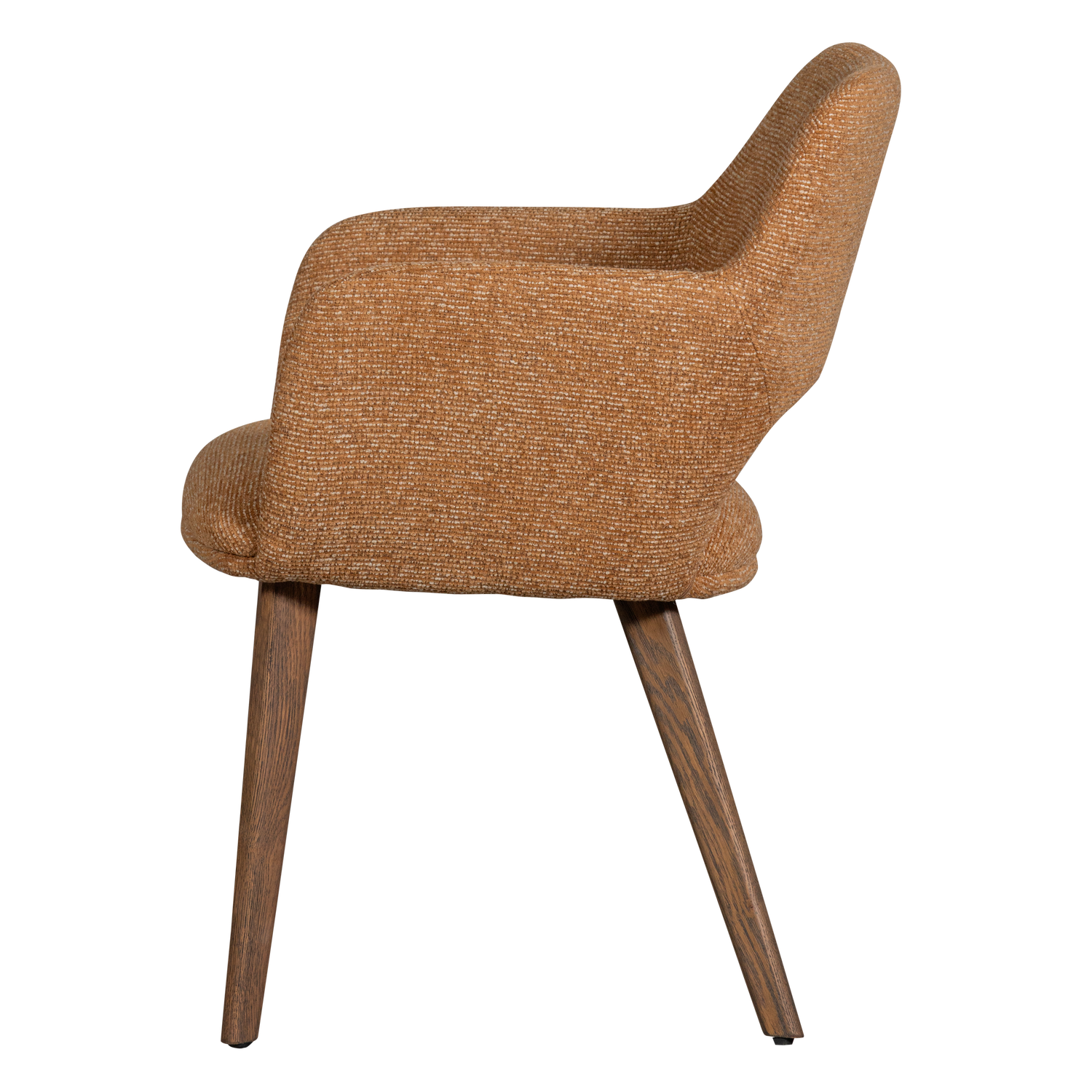 Murat eetkamerstoel taupe met houten poot naturel