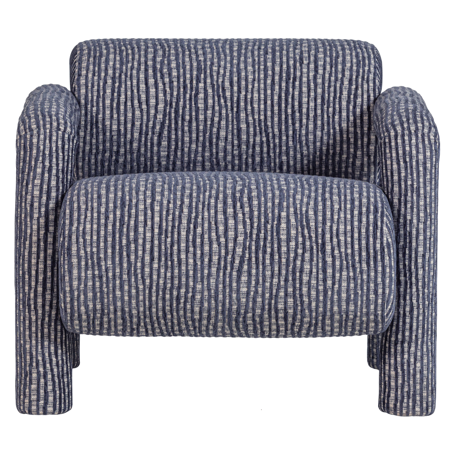 Lenny fauteuil met dessin grijsblauw
