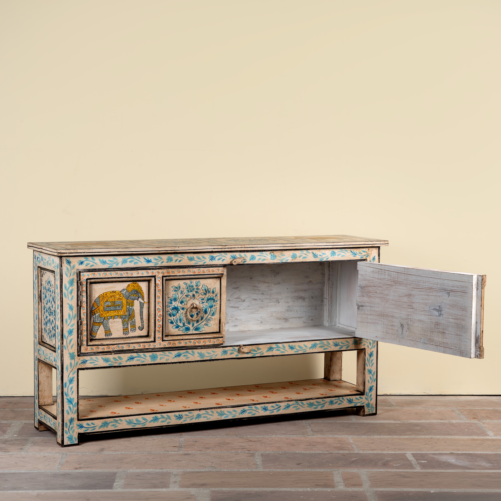 Consoletafel Aakash Handbeschilderd
