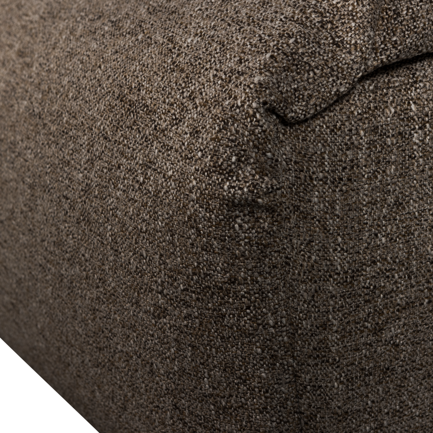 Baggy hocker geweven stof naturel melange