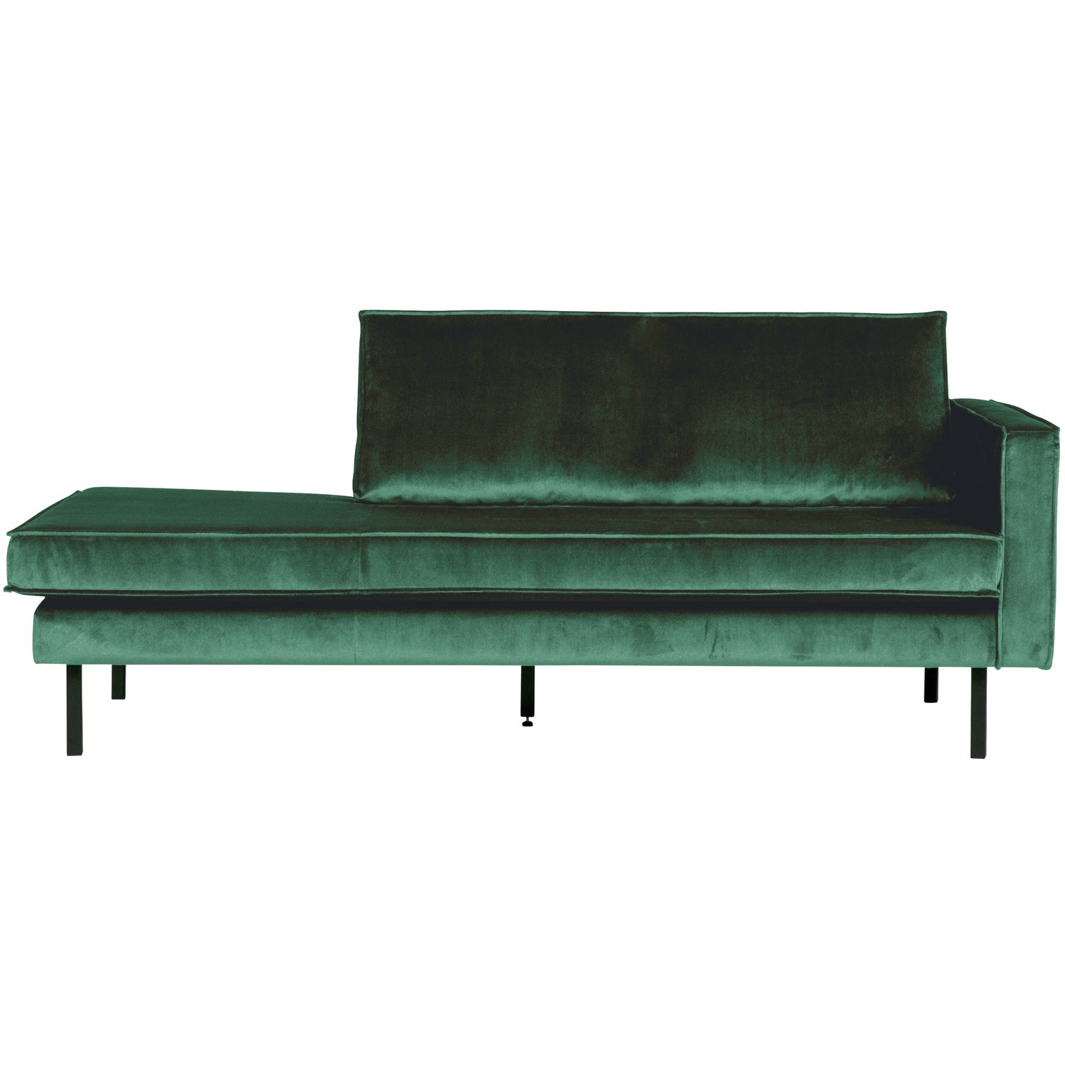 Rodeo daybed rechts ribstof bruin