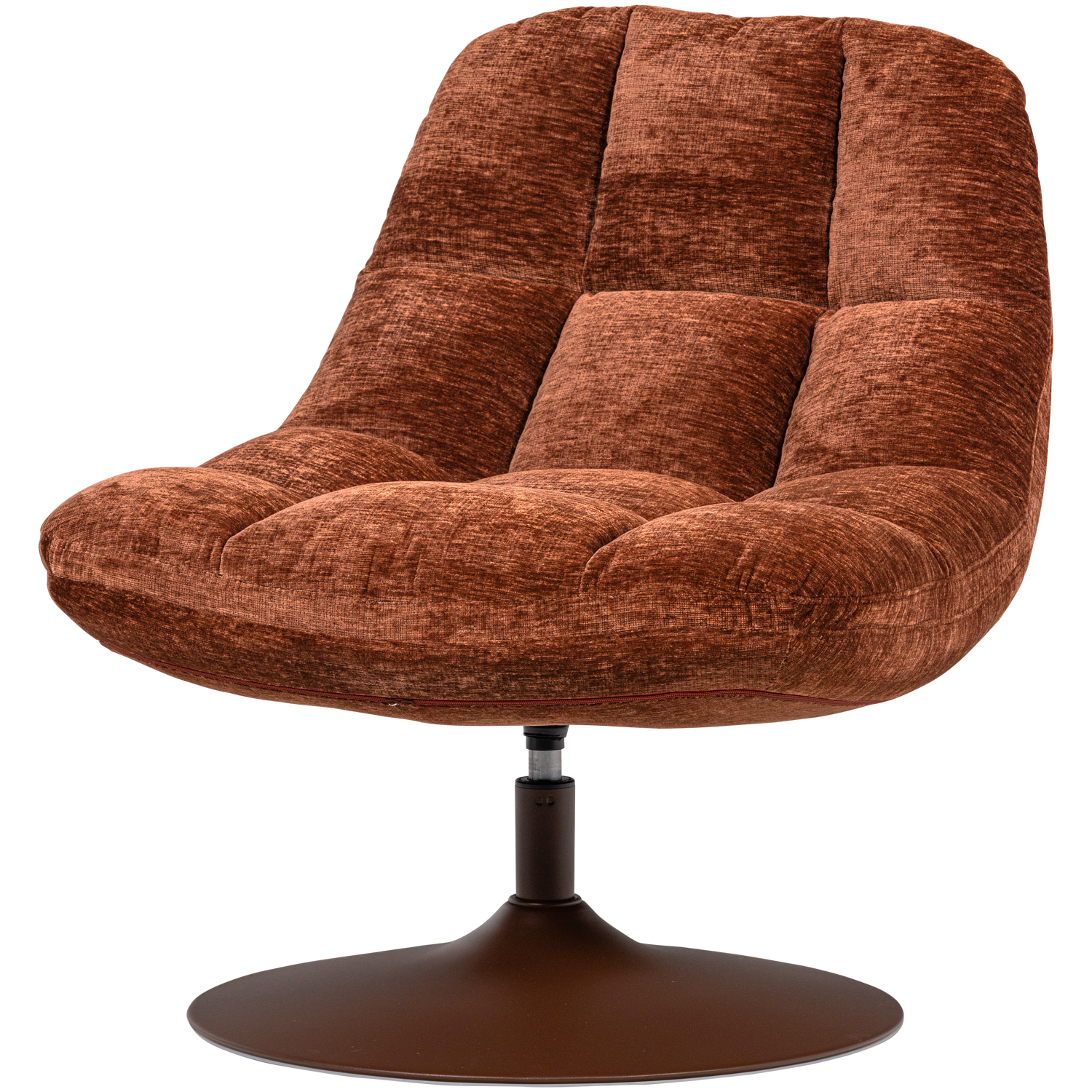 Elvi draaifauteuil chenille structuur lichtgrijs