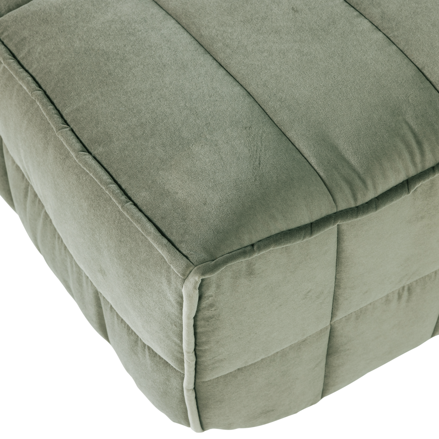Cluster hocker velvet warm taupe