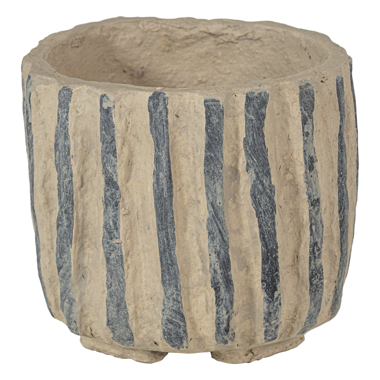 Karo decoratie pot papier mache zand