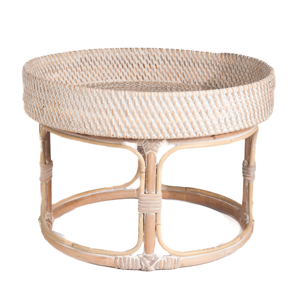 Rotan bamboe bijzet tafeltje Baki naturel