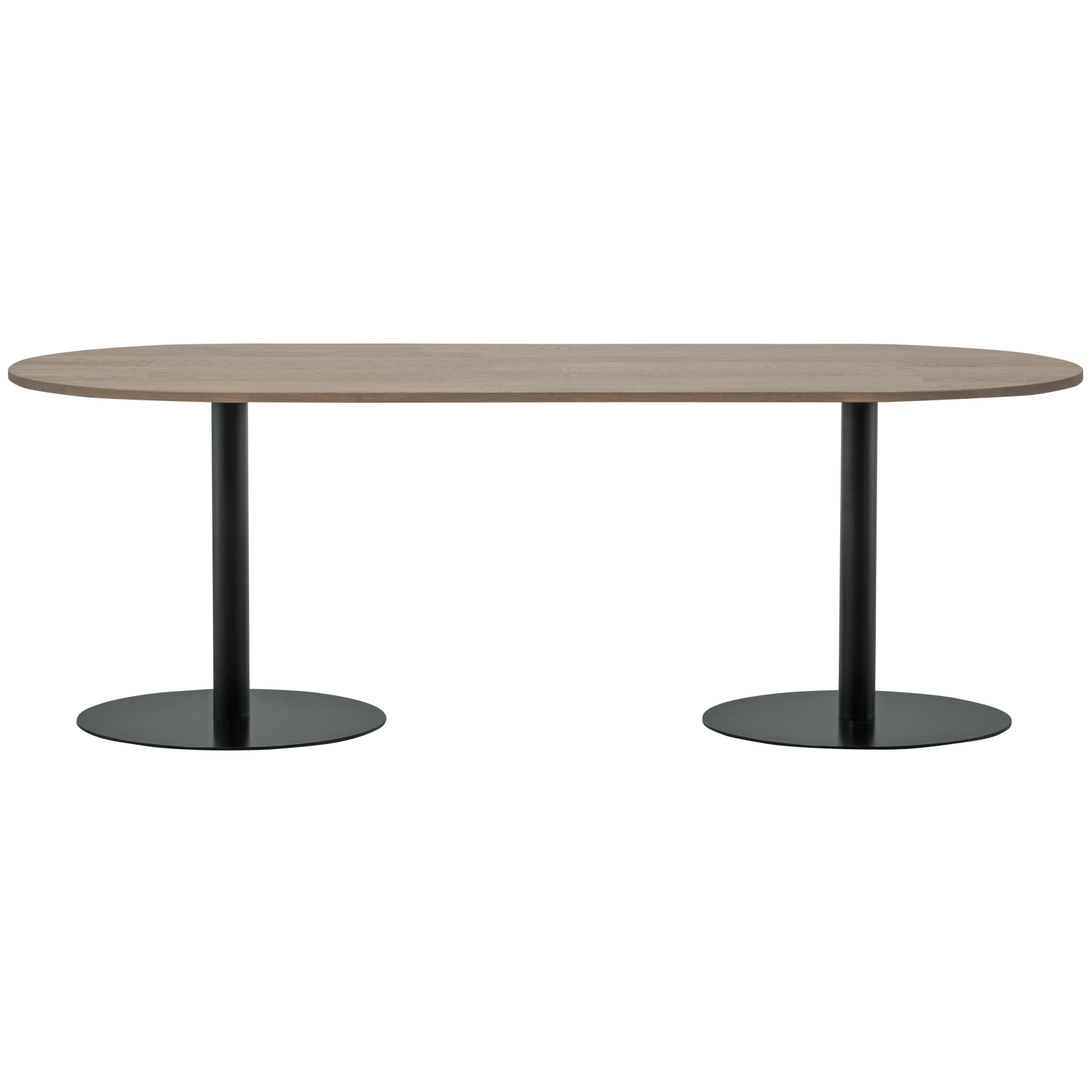 Tablo eettafel ovaal vl 220x90cm pebble grey/zwart [fsc]