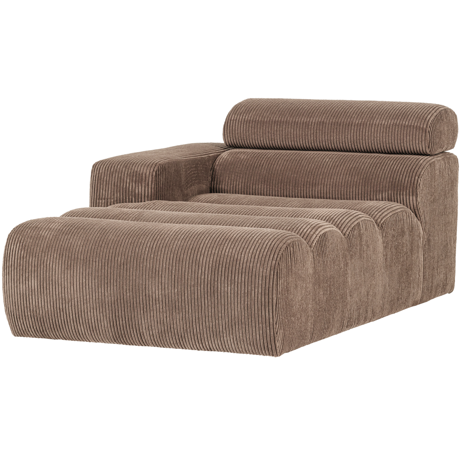 Novi chaise longue element arm links ribstof terra