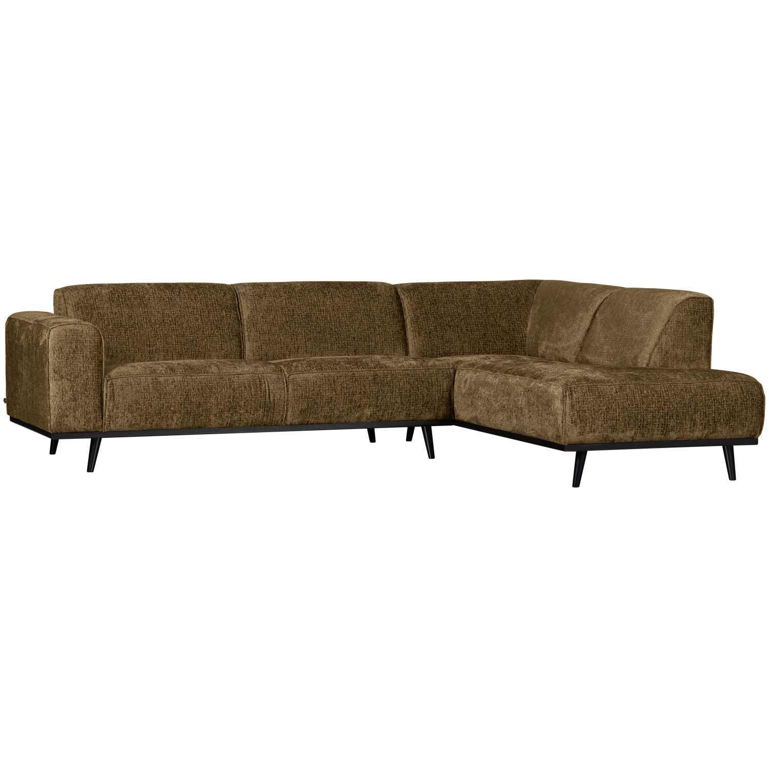 Statement hoekbank rechts chenille velvet terra
