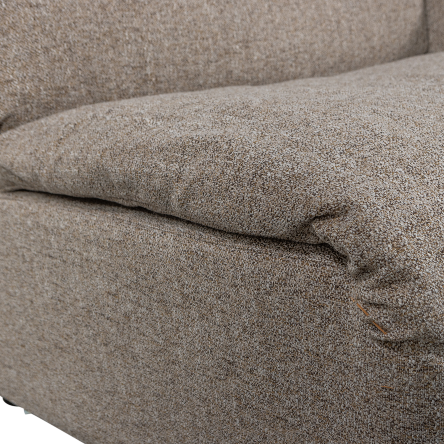 Baggy 1-zits element met arm rechts geweven chenille bruin