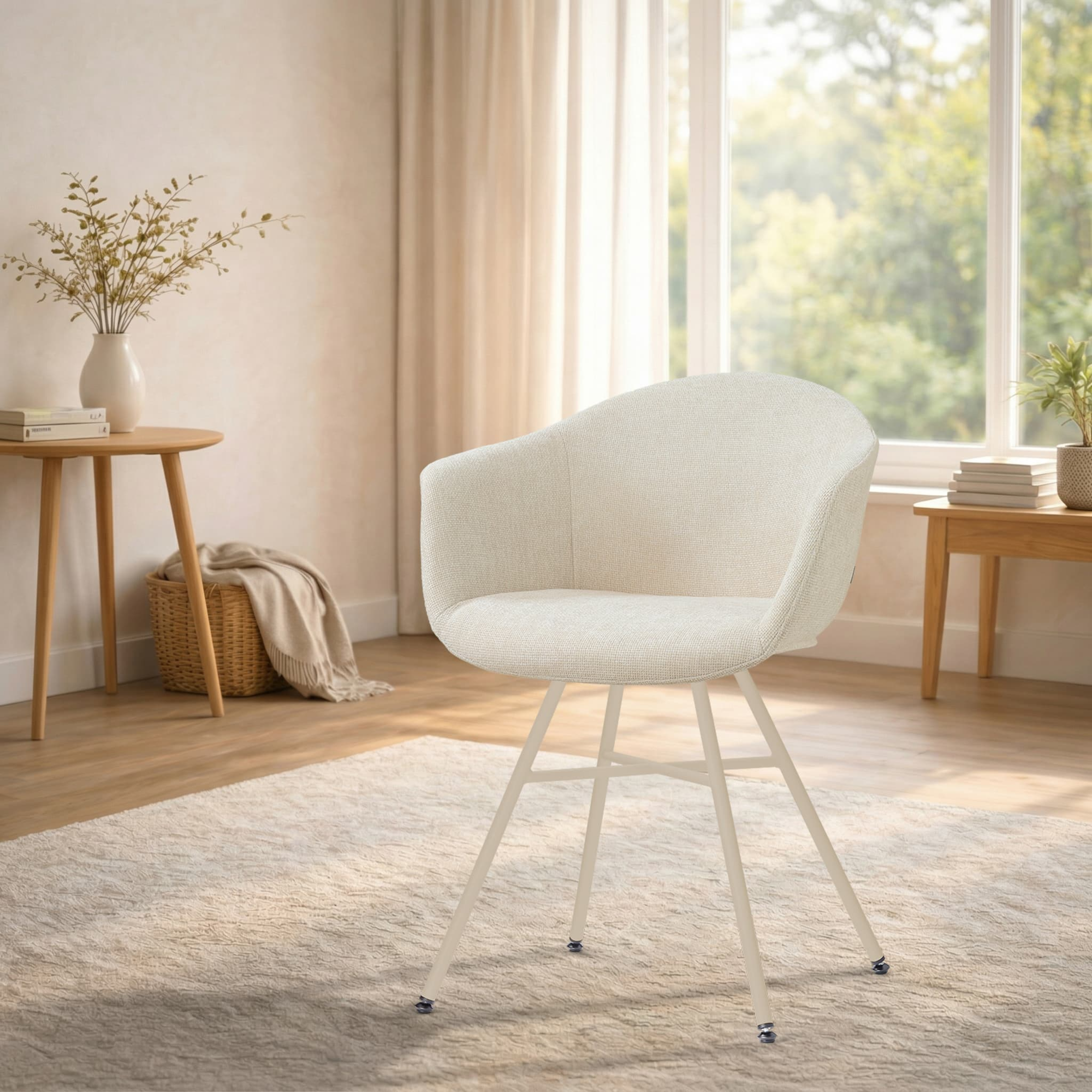 eetkamerstoel Noa-Otis beige onderstel