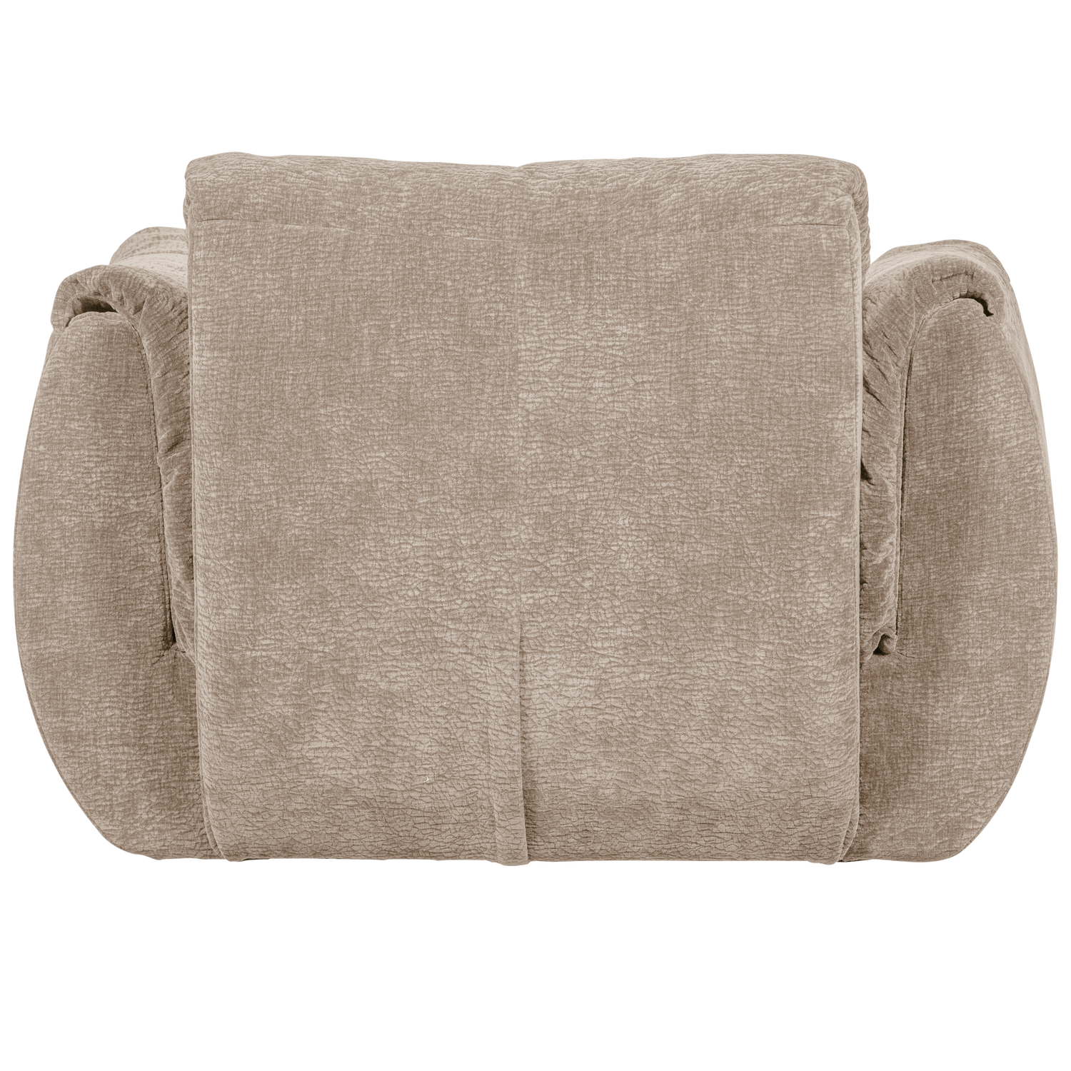 Baggy draaifauteuil geweven stof warmgrijs melange