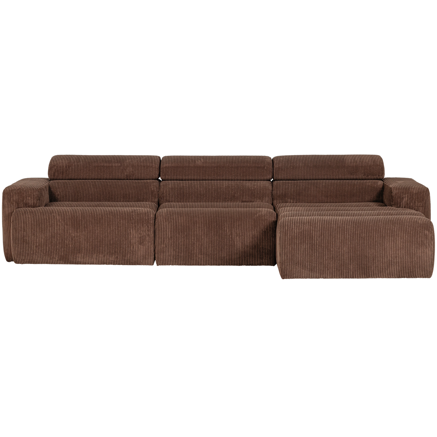 Novi chaise longue bank rechts donkerbruin melange