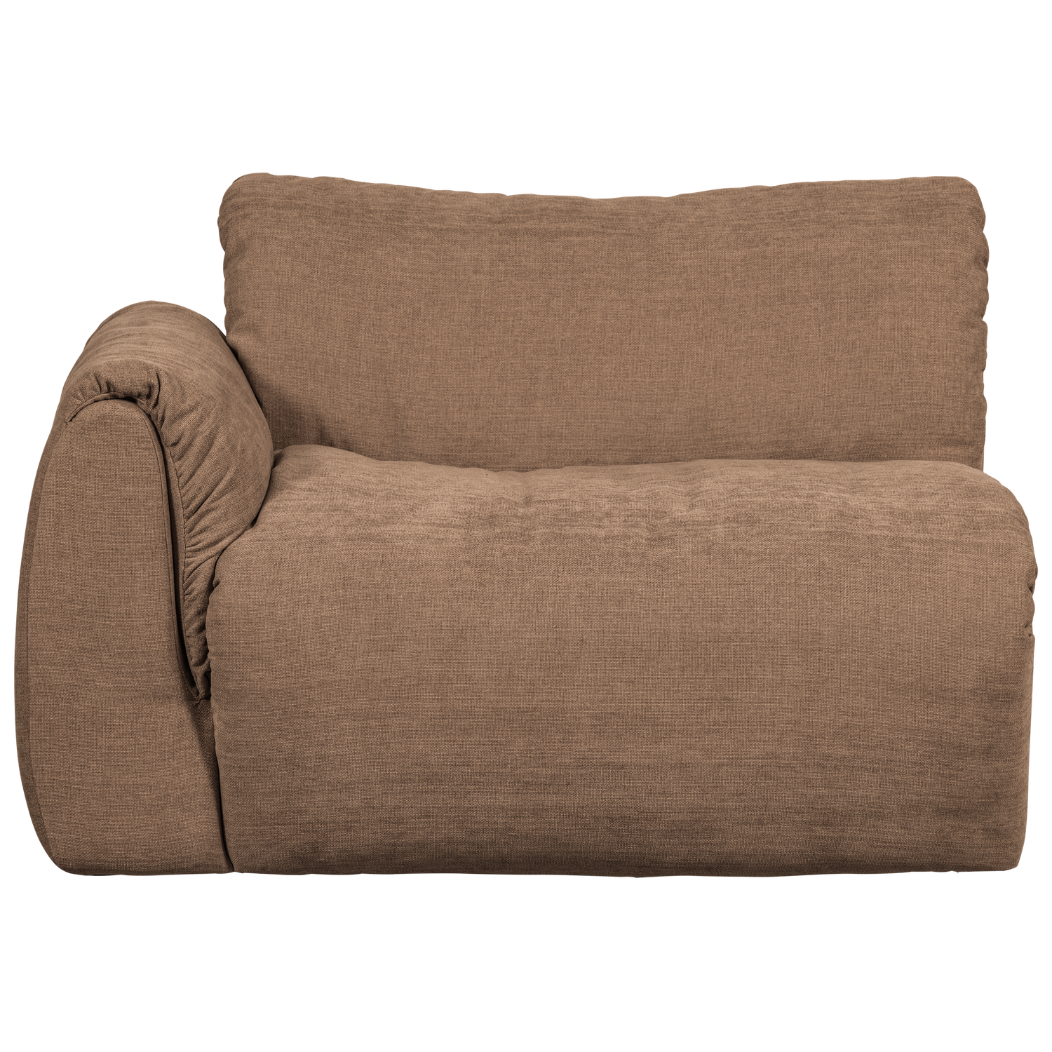 Baggy 1-zits element met arm links geweven chenille oudroze