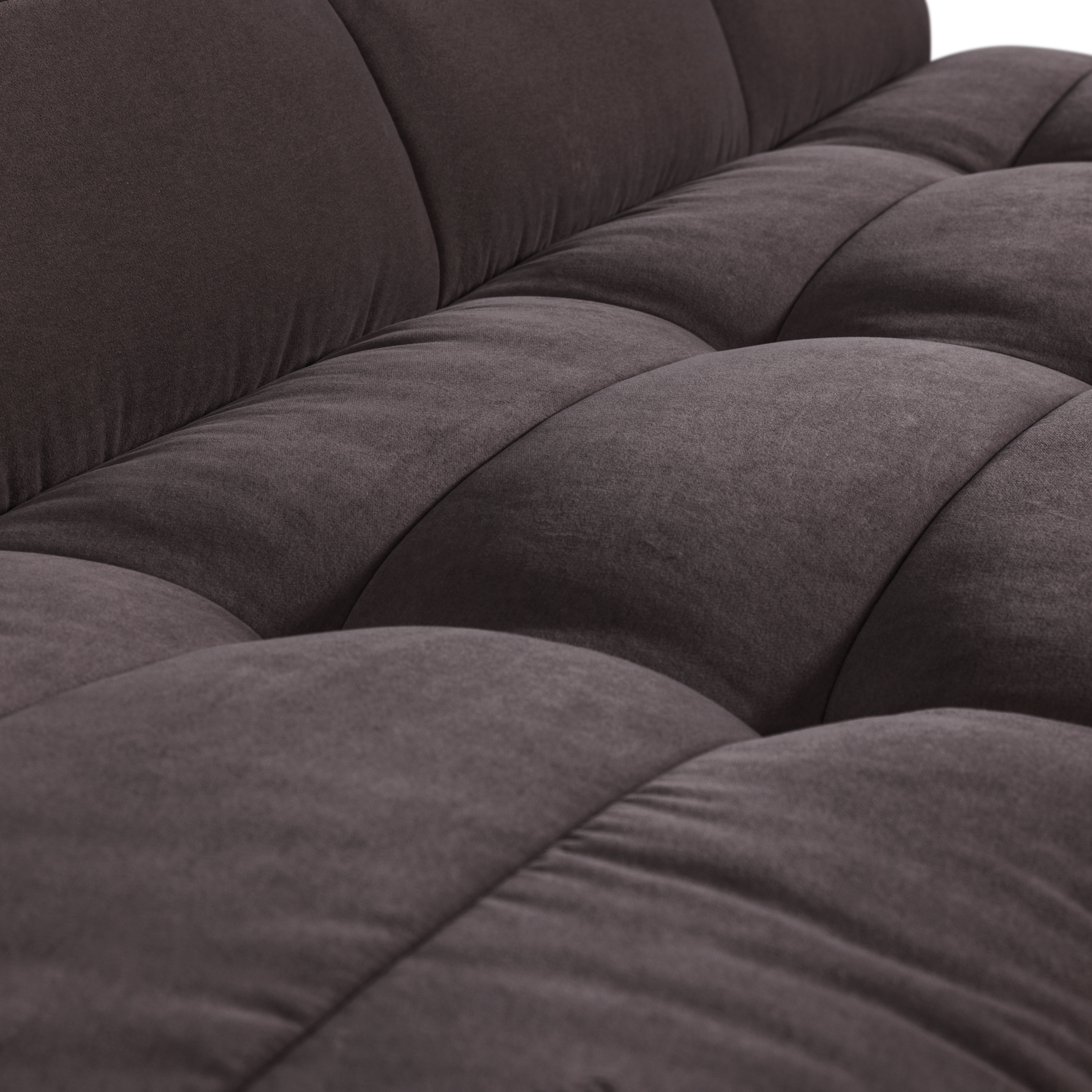 Cluster eetbankje met rugleuning boucle khaki bruin