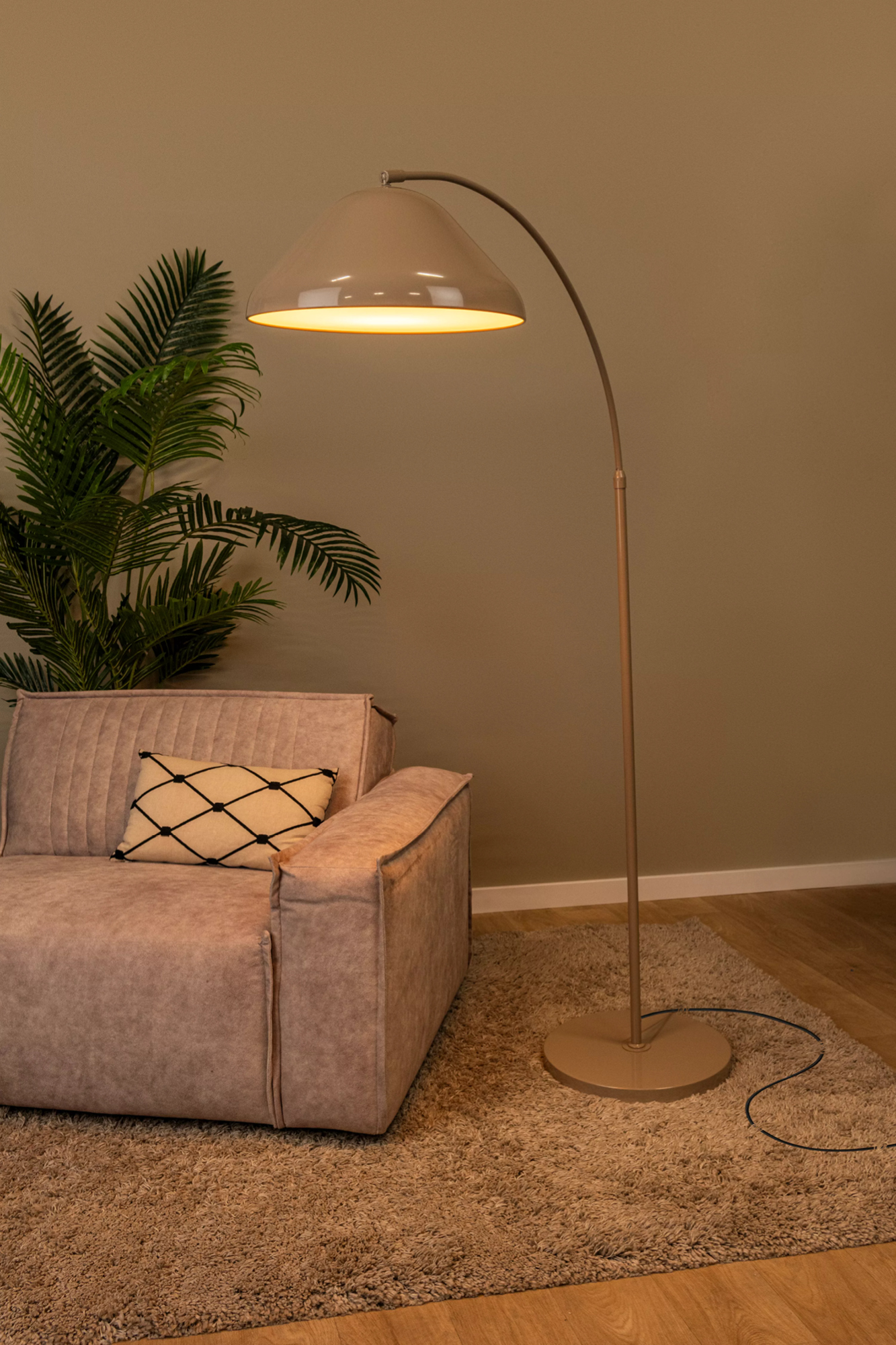 Andres vloerlampen taupe en beige