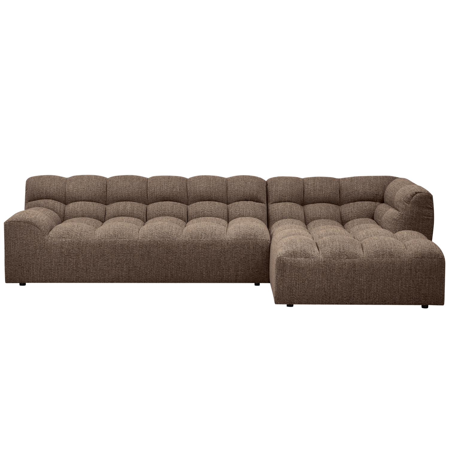 Allure chaise longue rechts geweven stof naturel melange