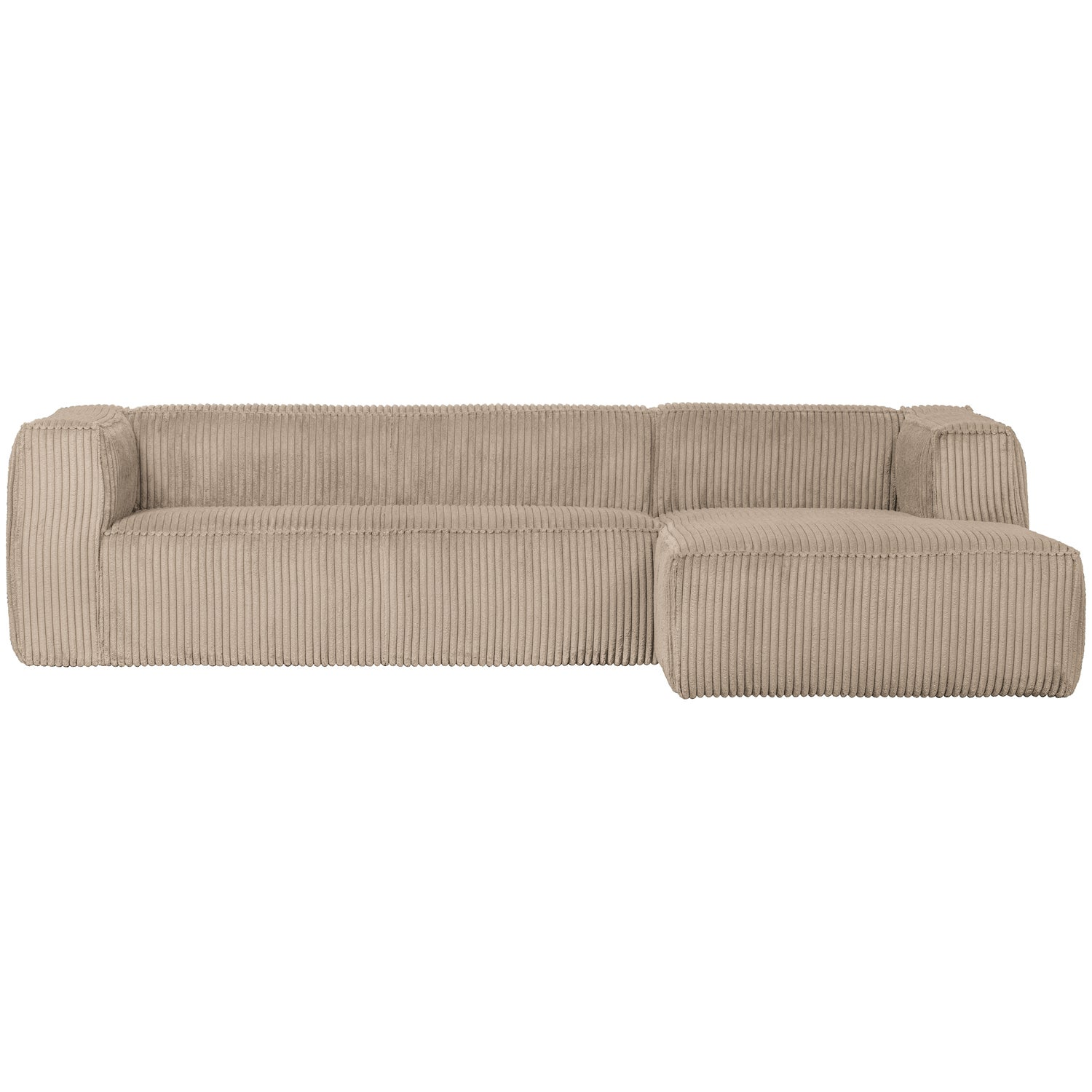 Bean hoekbank rechts chenille velvet taupe