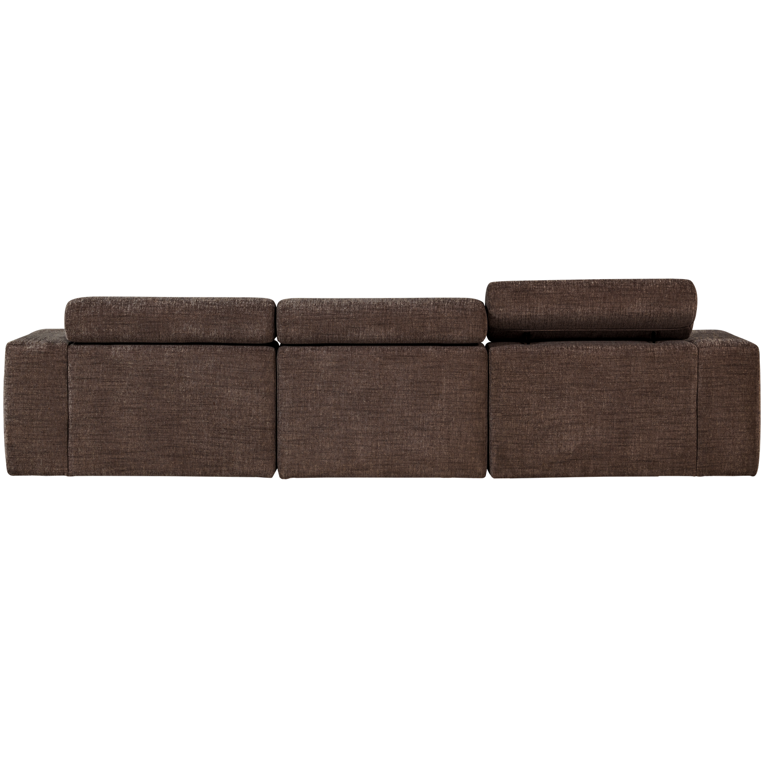 Novi chaise longue bank rechts donkerbruin melange