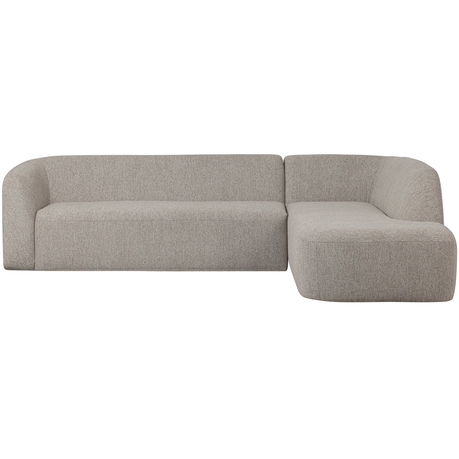Sloping hoekbank rechts grijs melange