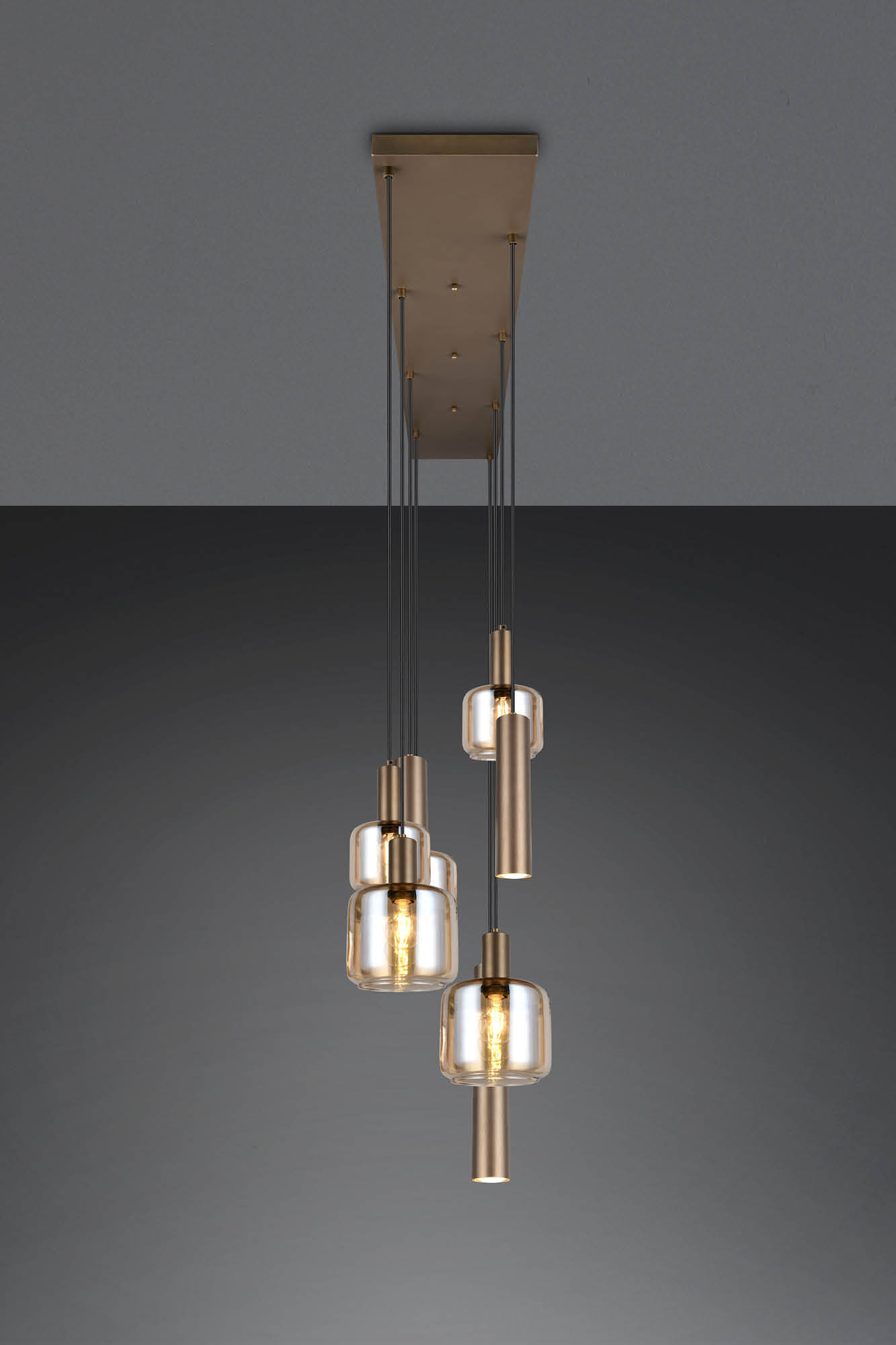 Lizie Hanglamp 8-lichts Brons