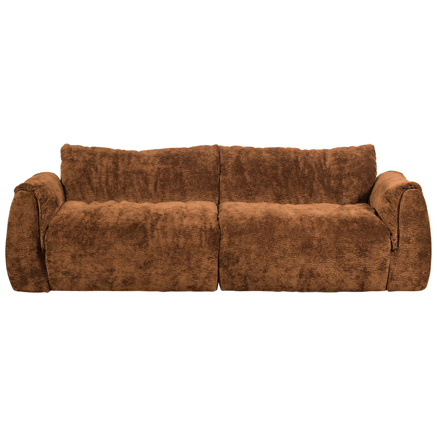 Baggy 2-zits bank 3d chenille middenbruin