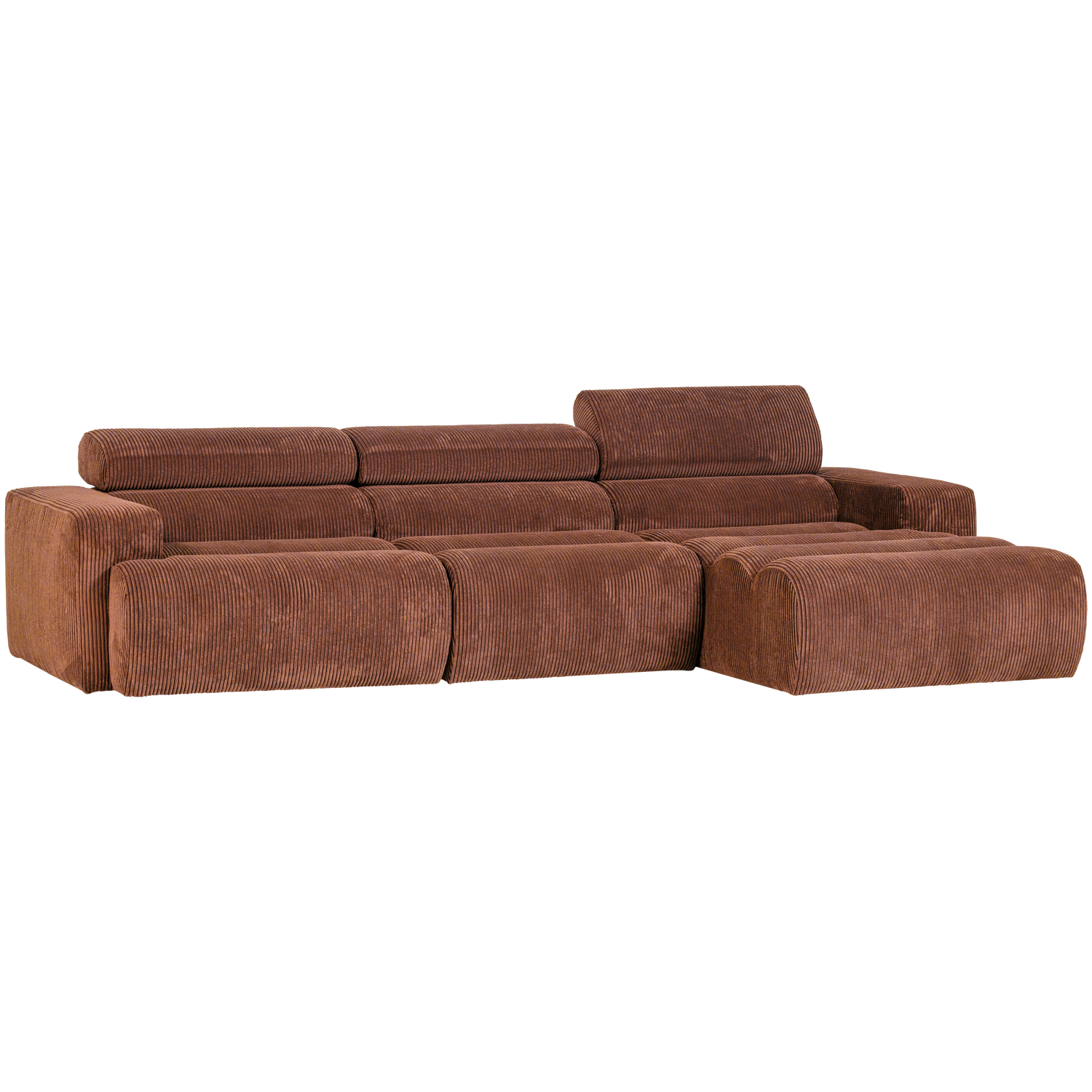 Novi chaise longue bank rechts donkerbruin melange