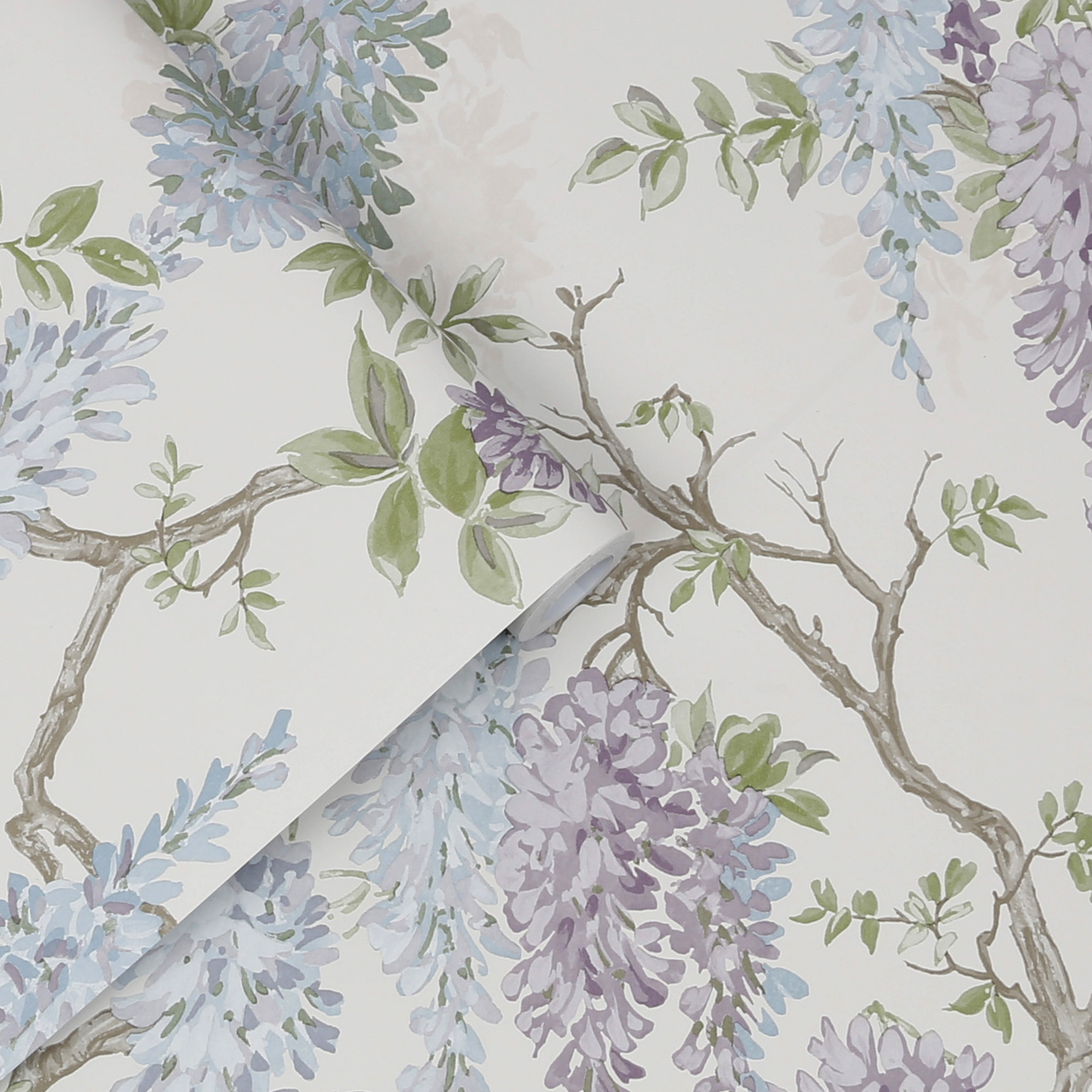 vliesbehang laura ashley wisteria garden pale iris
