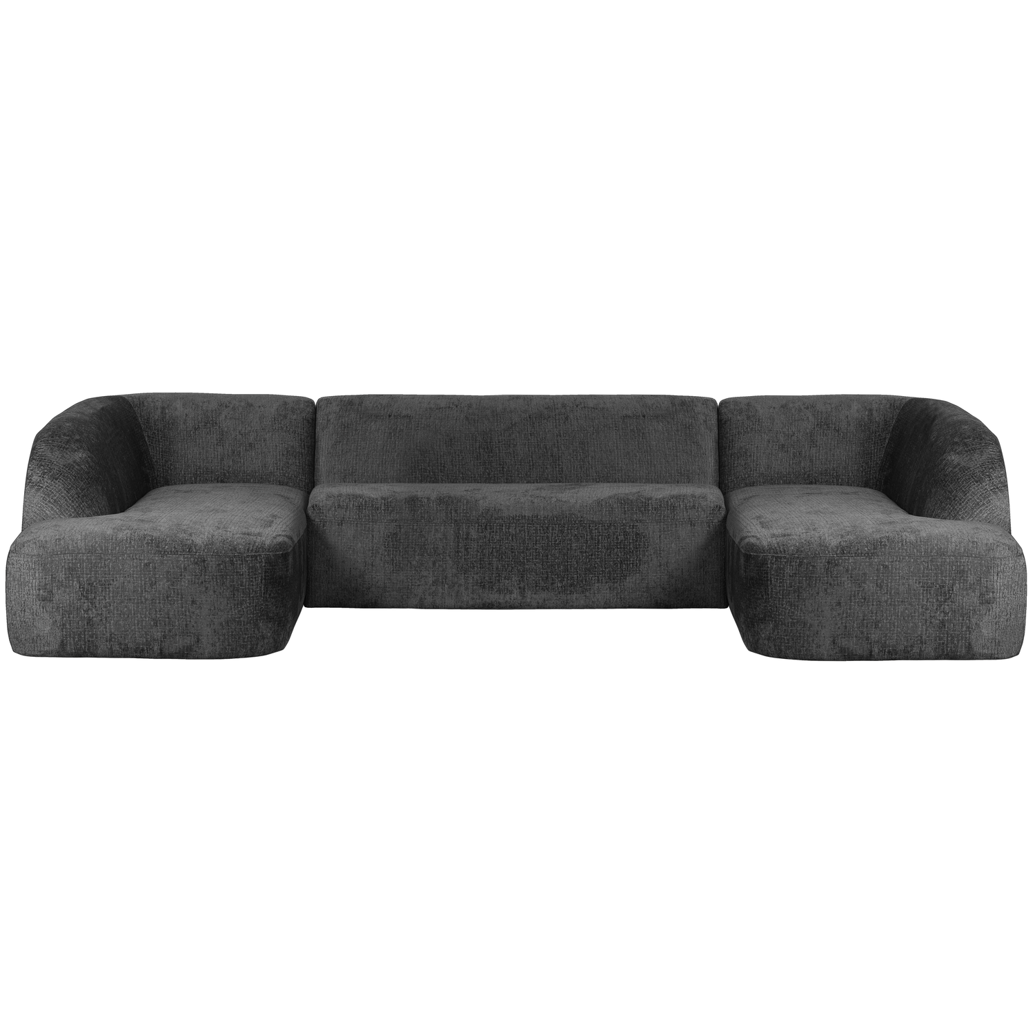 Sloping u-vorm bank off white melange