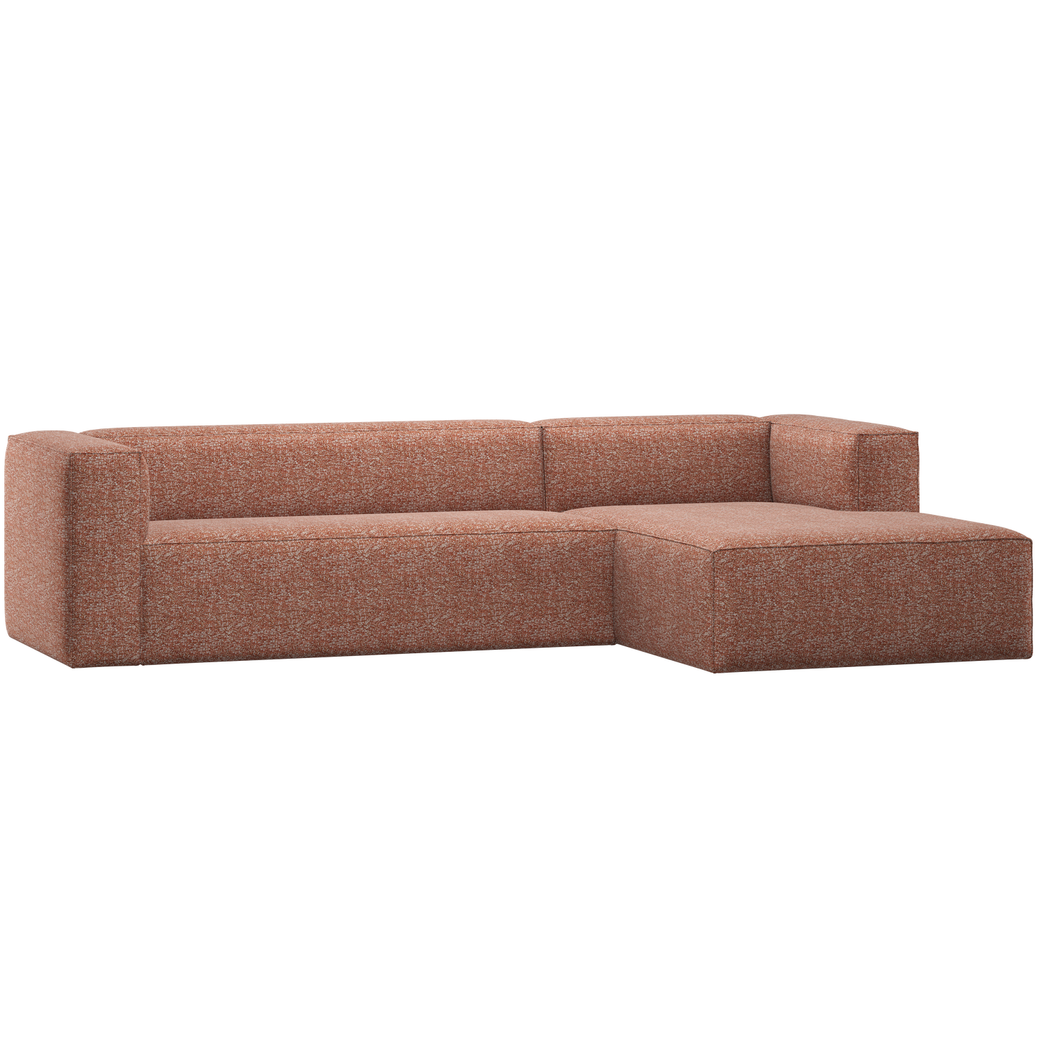 Bean hoekbank rechts chenille velvet taupe