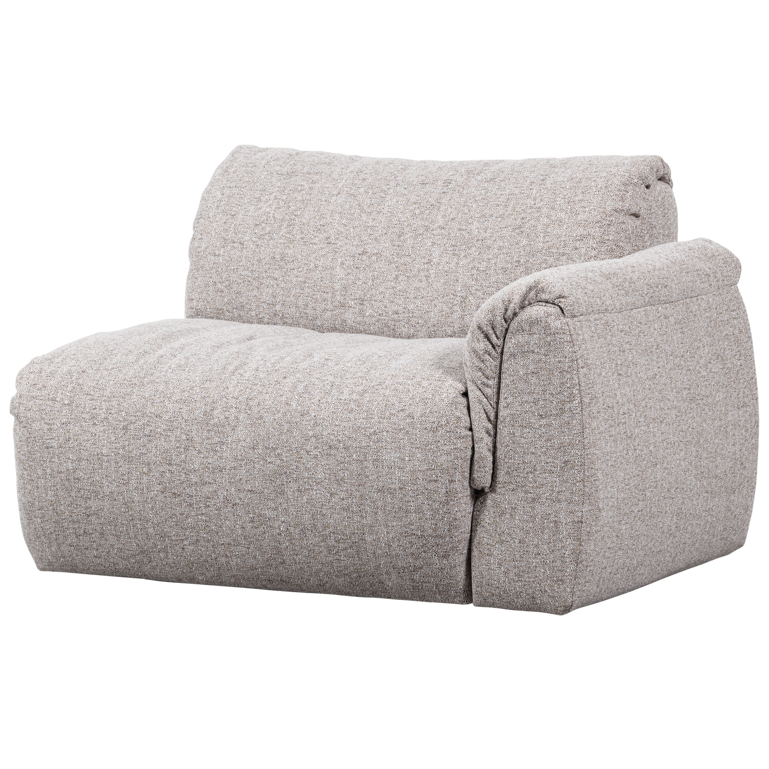 Baggy 1-zits element met arm rechts geweven chenille bruin