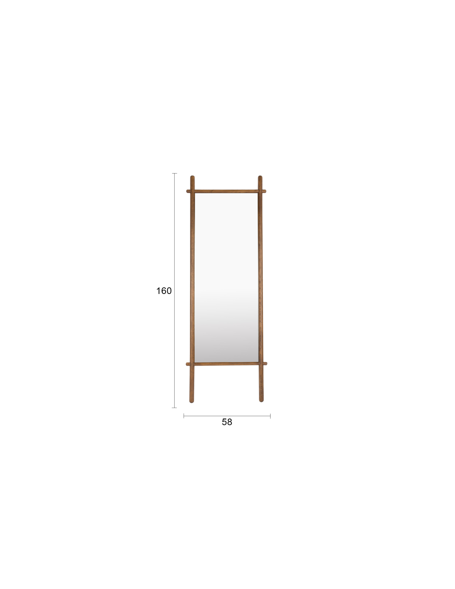 Mirror solene walnut