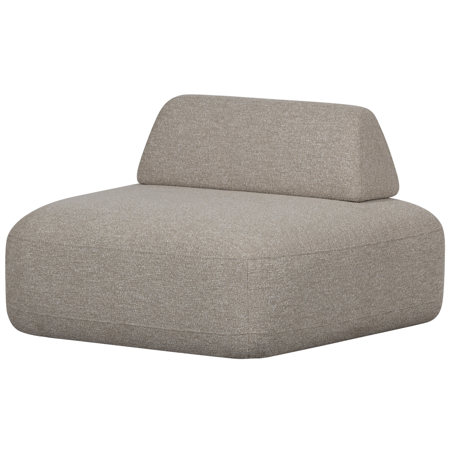 Sterck fauteuil met verplaatsbare rugleuning boucle naturel