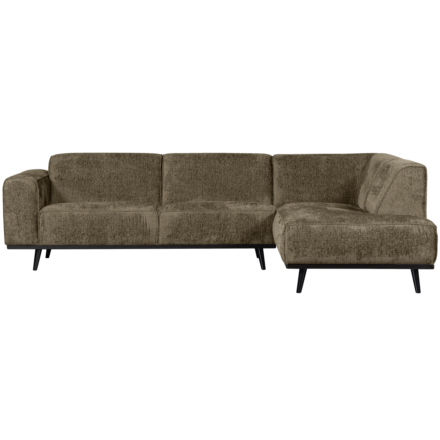 Statement hoekbank rechts chenille velvet terra