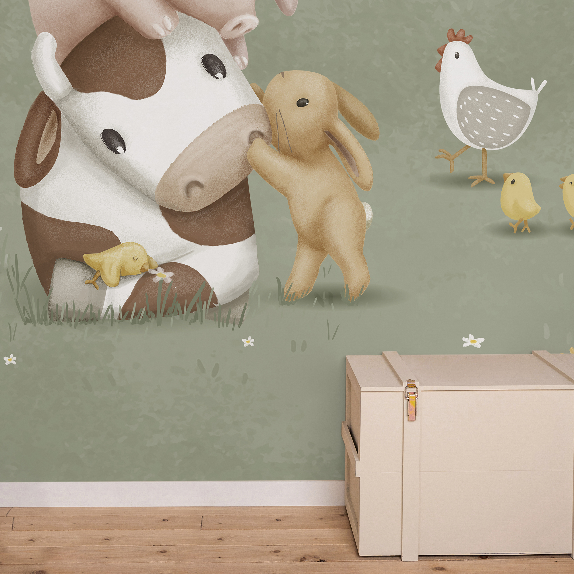 Digitaal behang Little Farm