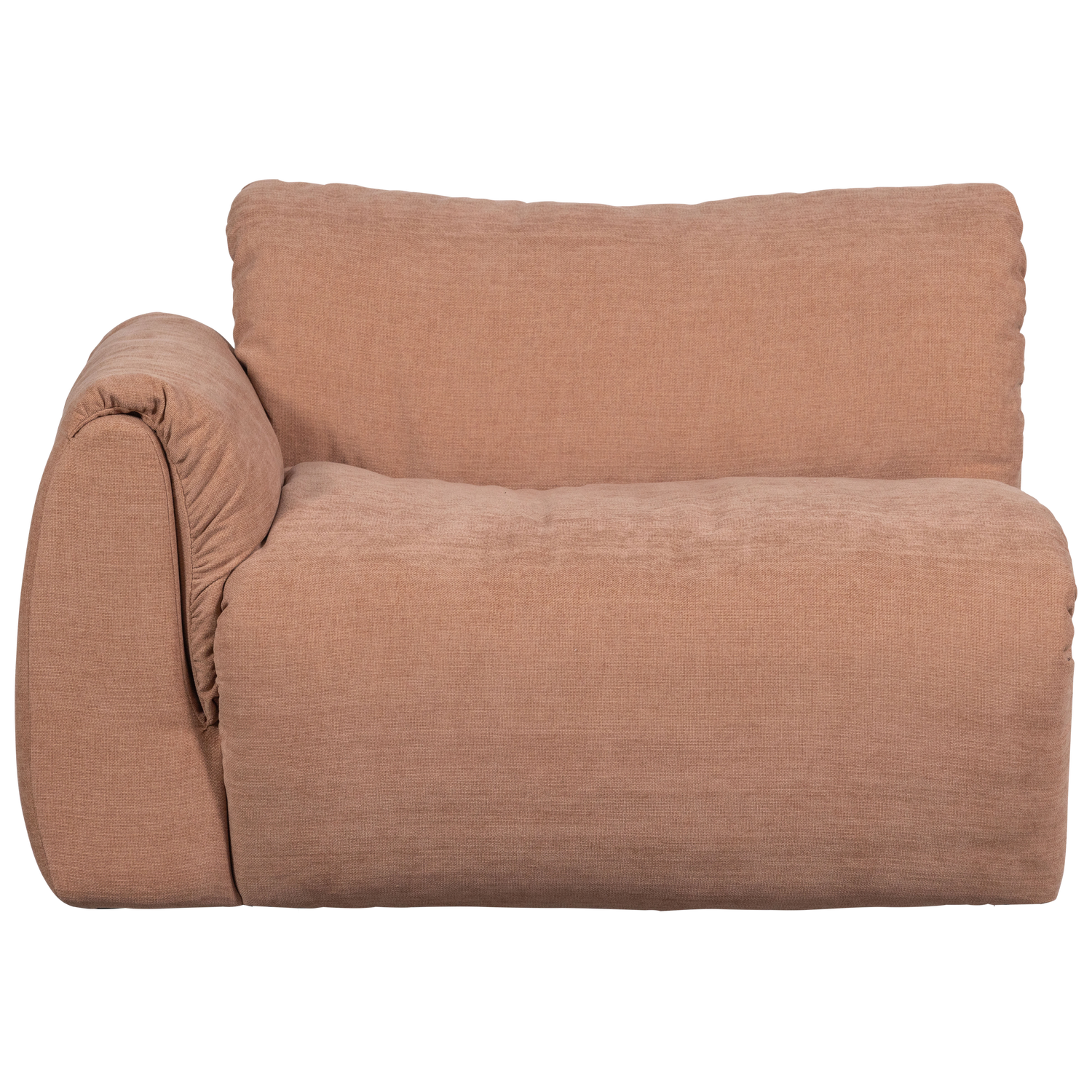 Baggy 1-zits element met arm links geweven chenille oudroze