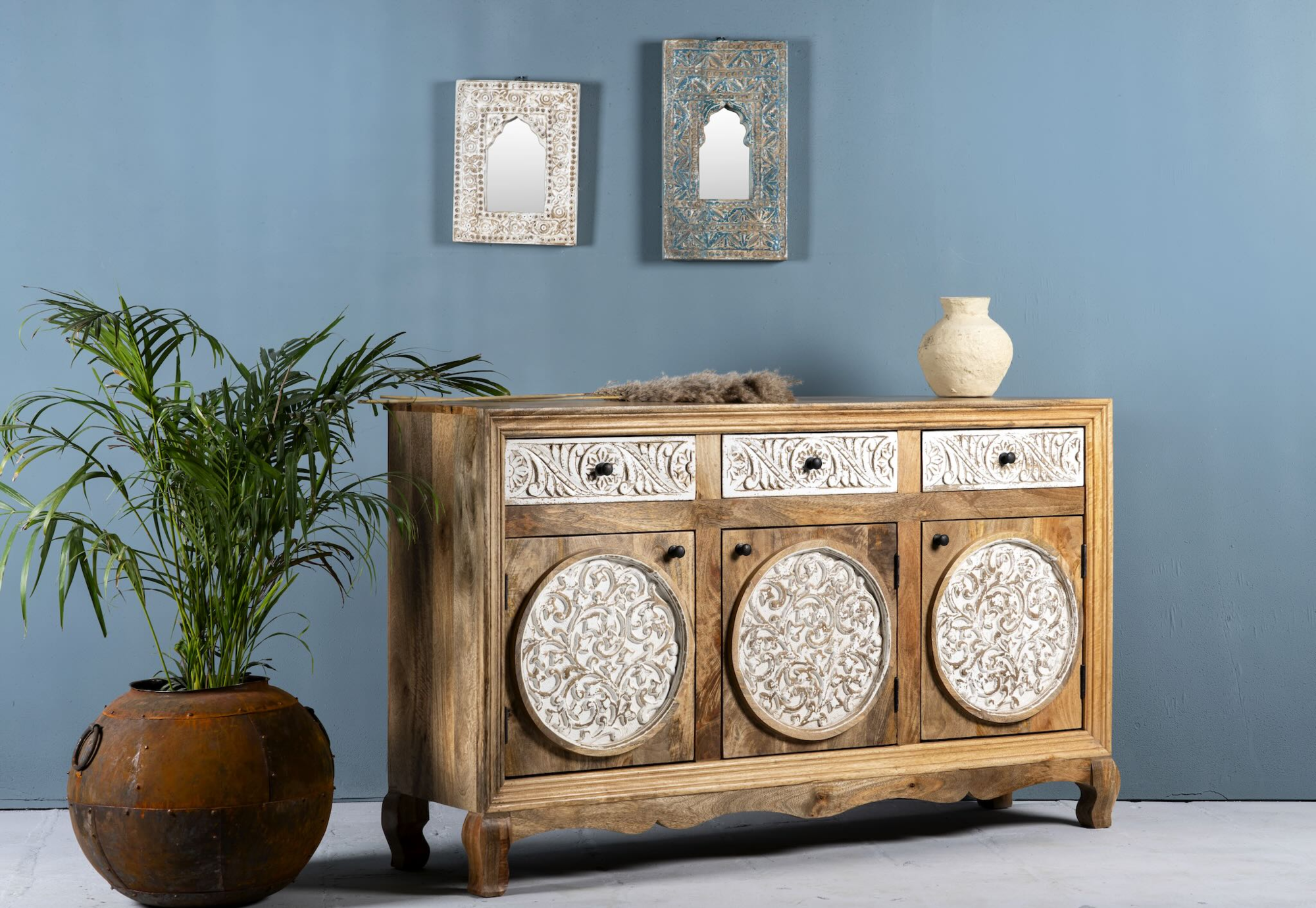 Daska - Gesneden Mangohouten Dressoir
