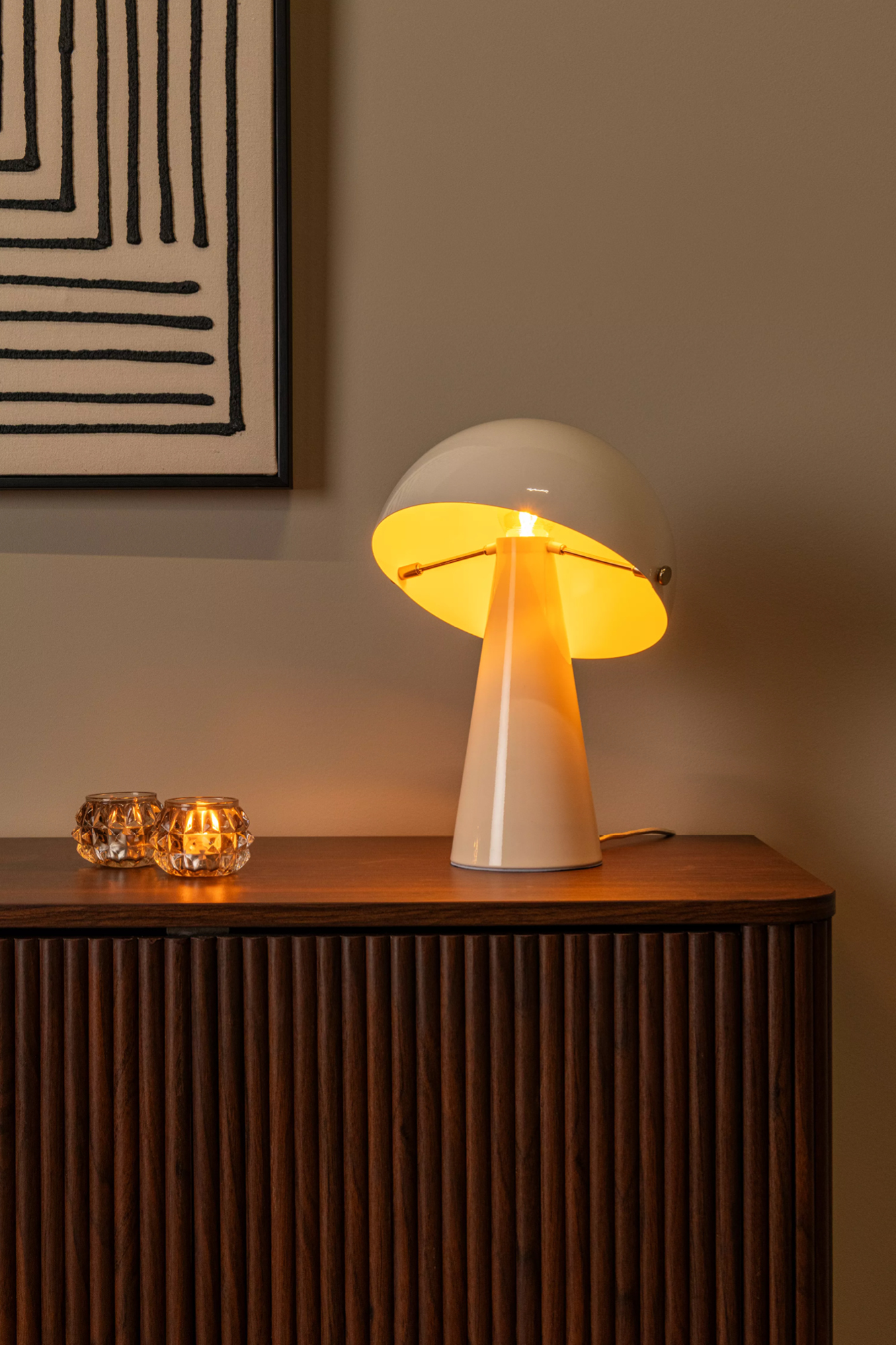 Barone Tafellamp Taupe en Beige