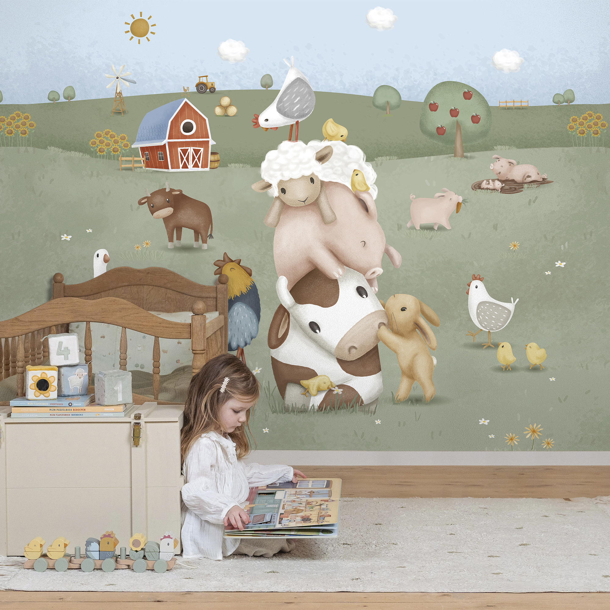 Digitaal behang Little Farm