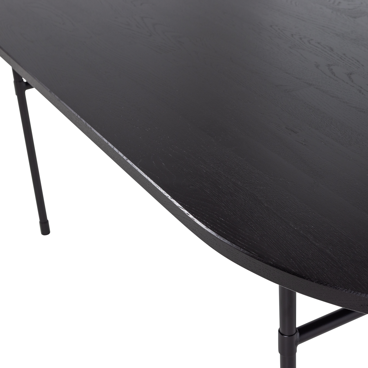 Arthur eettafel ovaal met h-poot eiken zwart [fsc]