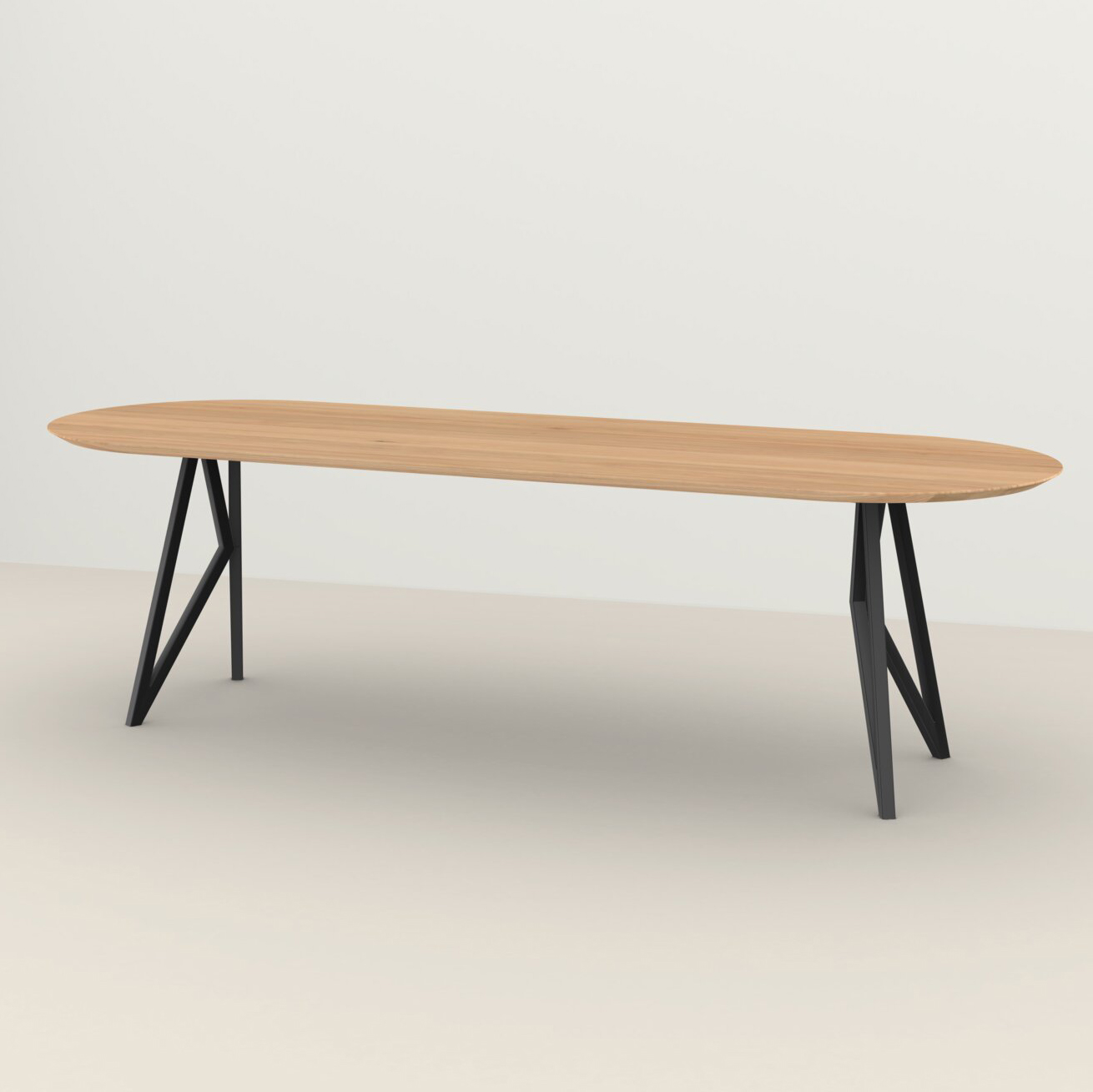 Studio HENK tafel Butterfly Plat ovaal, zwart frame - Smart Collectie