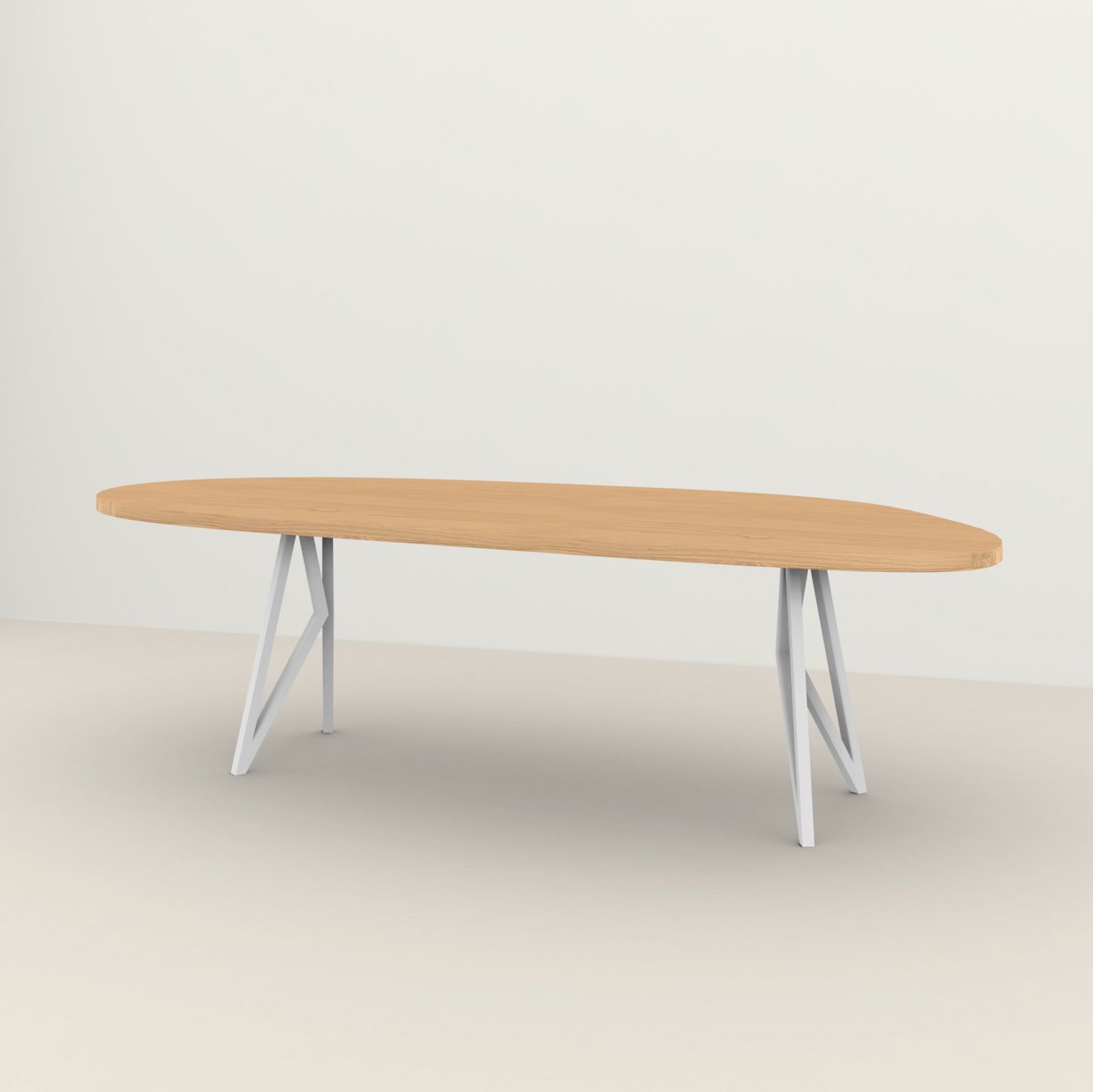 Studio HENK tafel Butterfly Blob - wit frame, hardwax light 3041