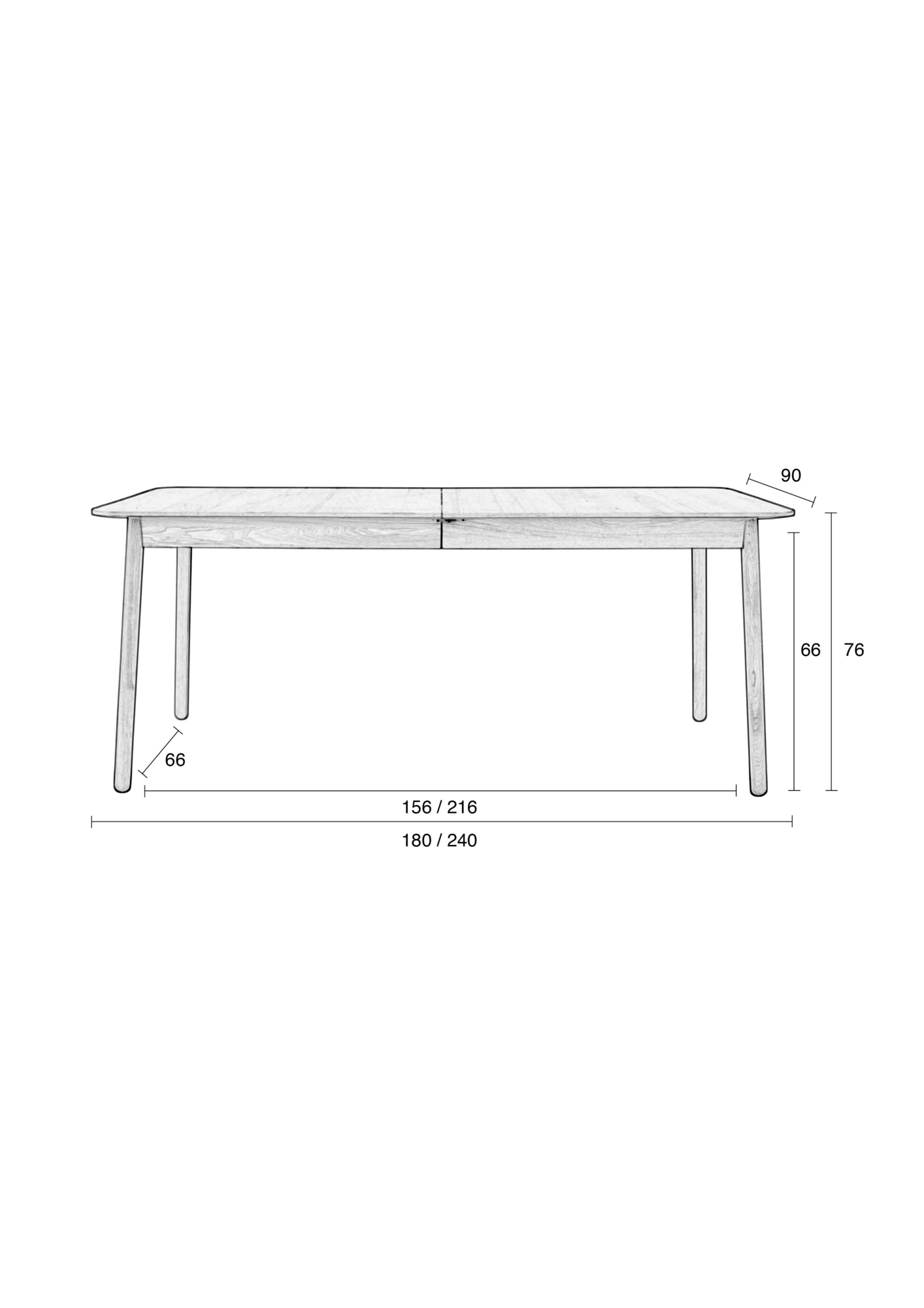 Zuiver Glimps Tafel