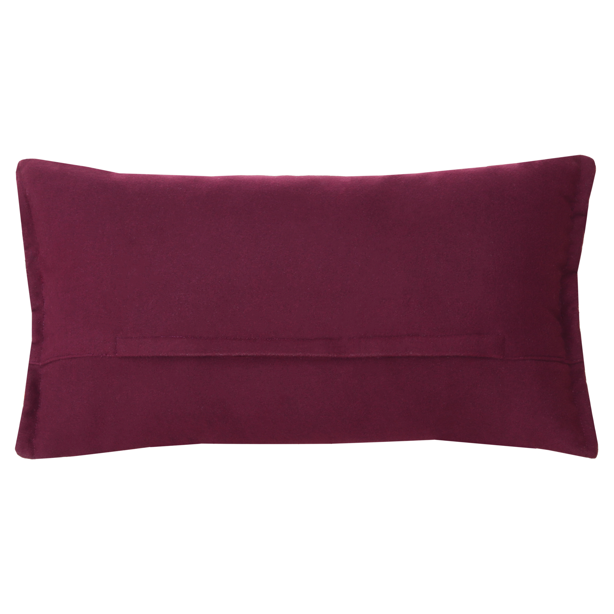Kussen jacquard streep wine brick