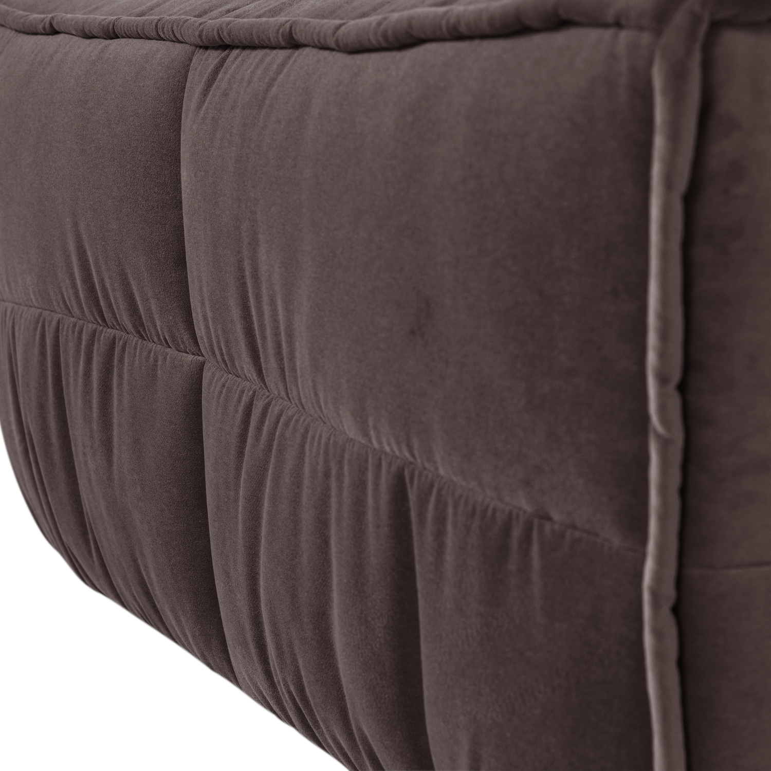Cluster hocker velvet warm taupe
