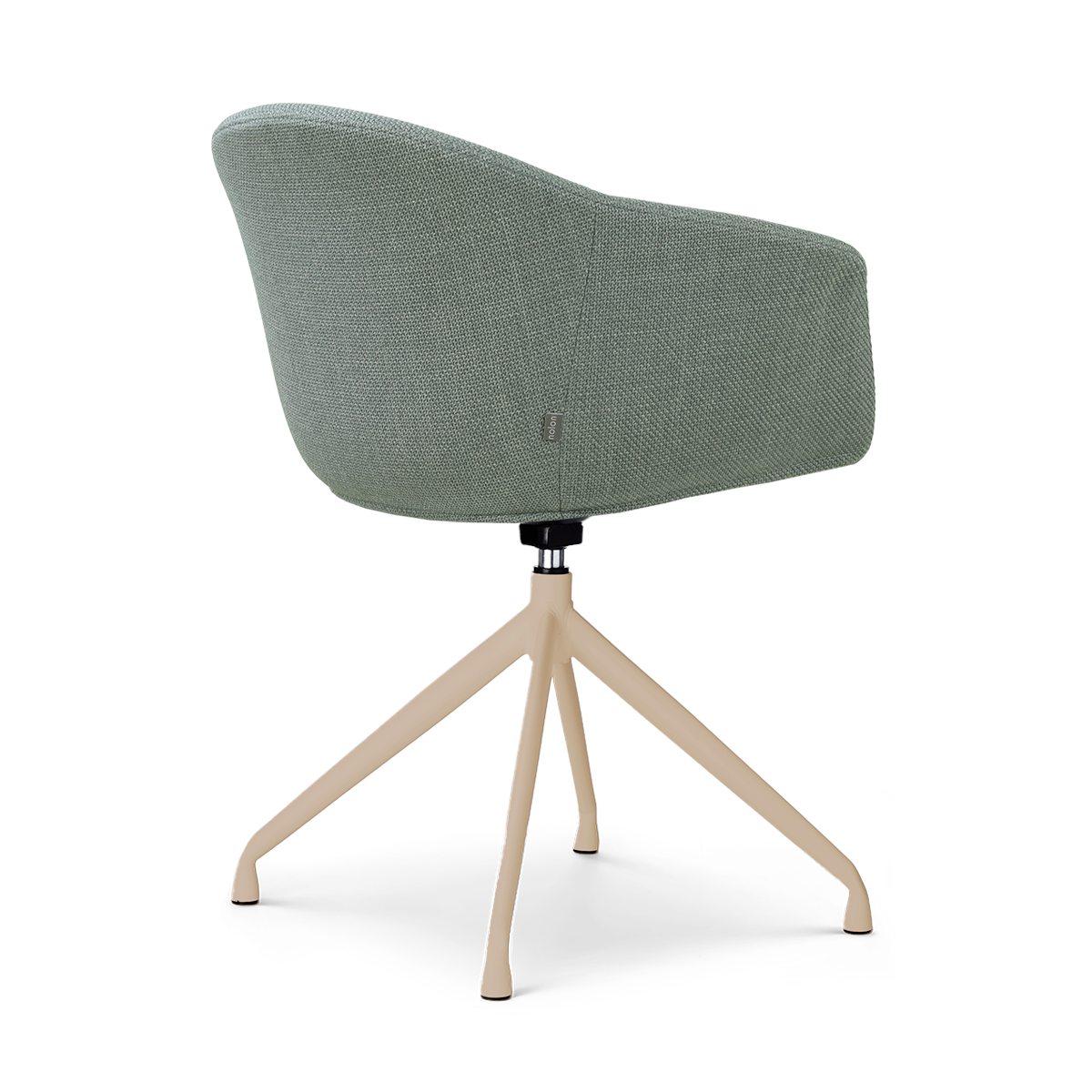 Draaibare eetkamerstoel Nola-Otis met armleuningen - beige onderstel