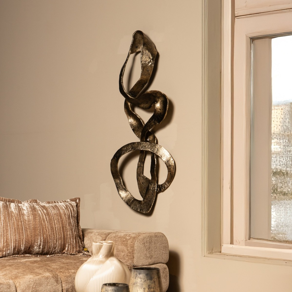 Wanddecoratie Elara Goud