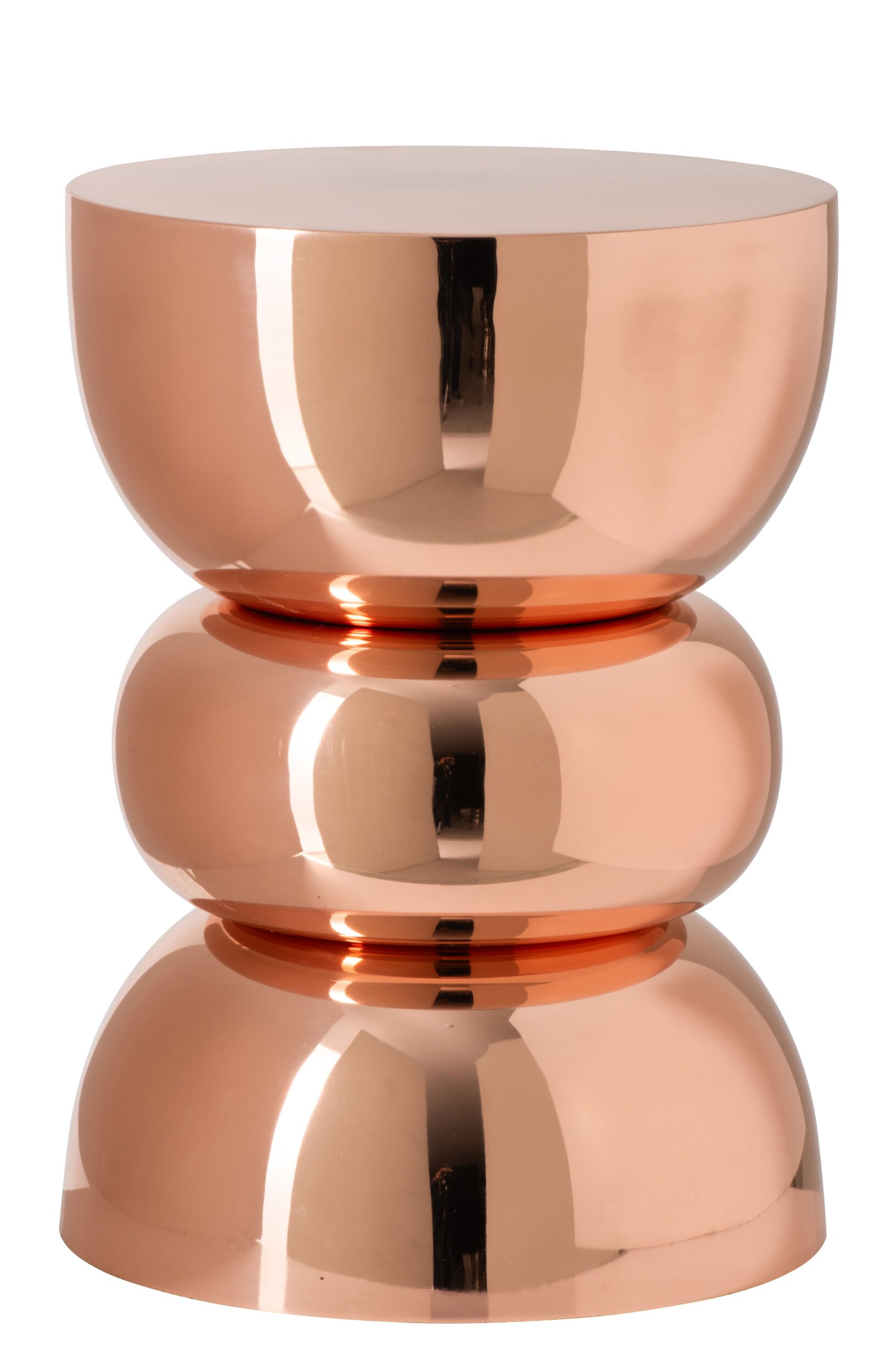 Bijzettafel lise - glanzend chrome roségoud | j-line