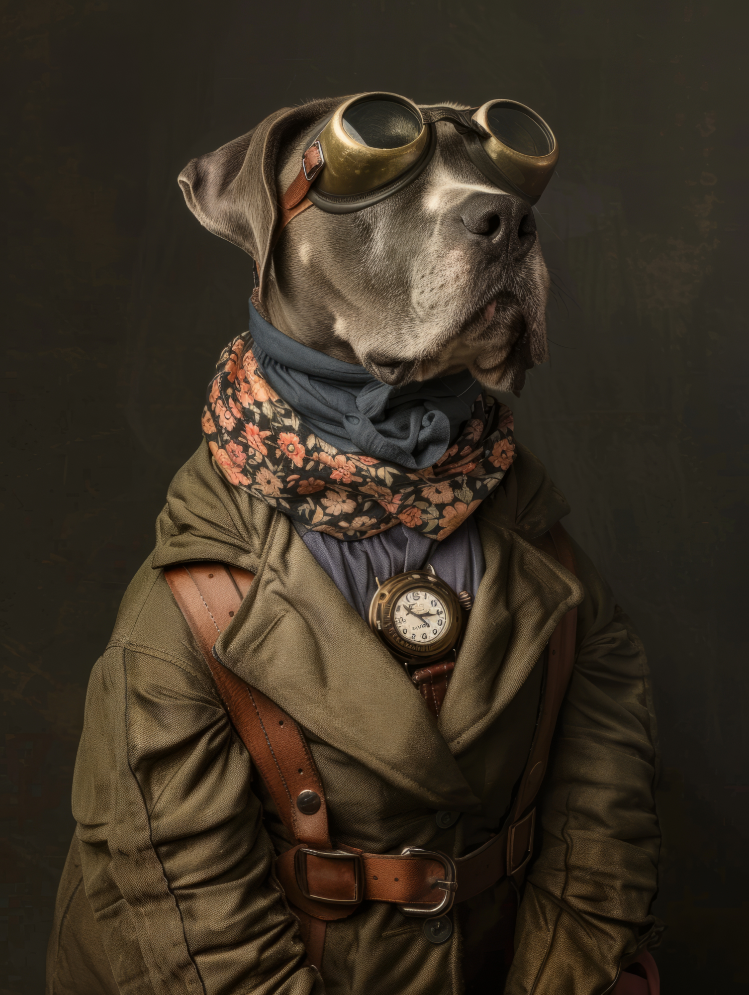 Schildering van een Napolitaanse Mastiff