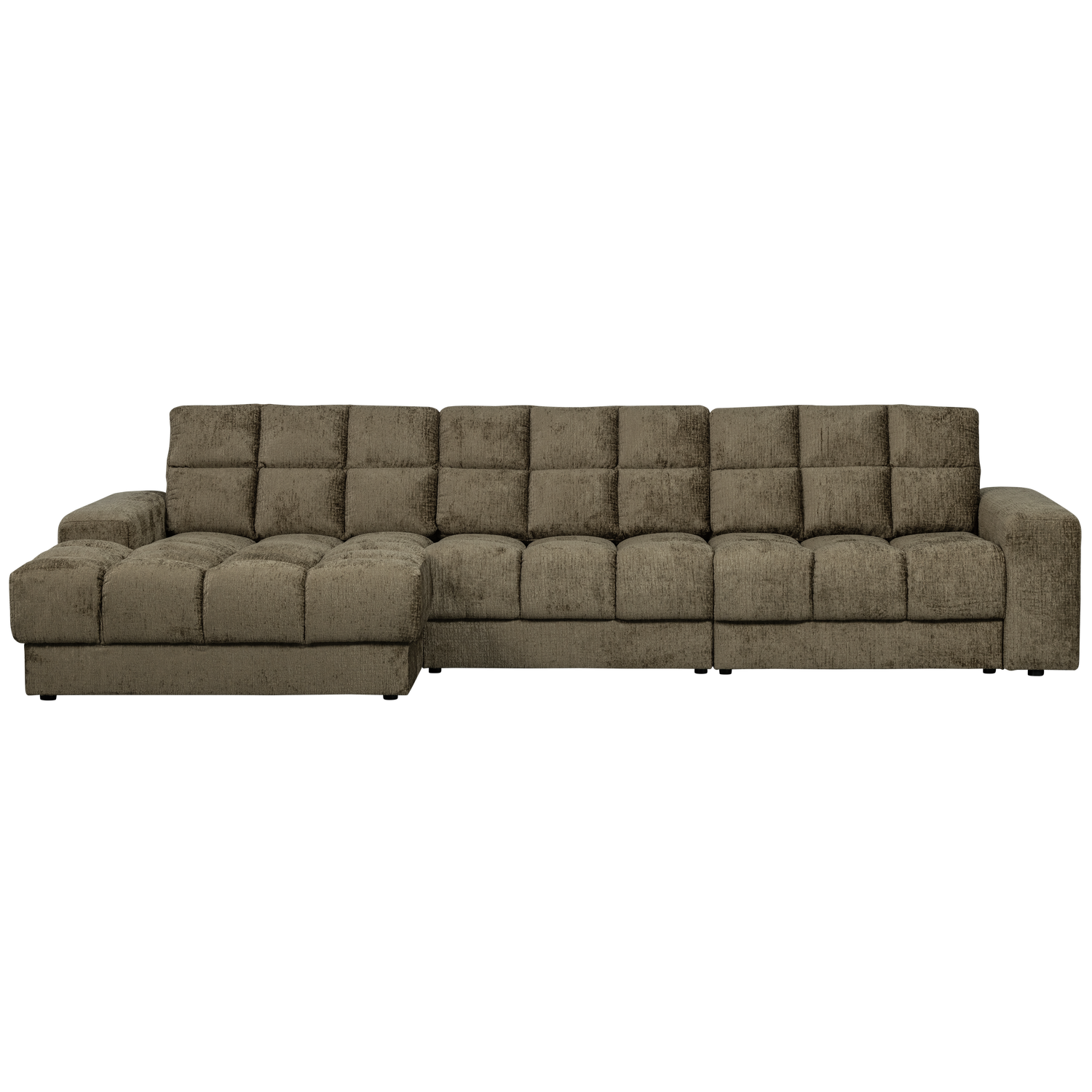 Second date chaise longue links velvet antraciet