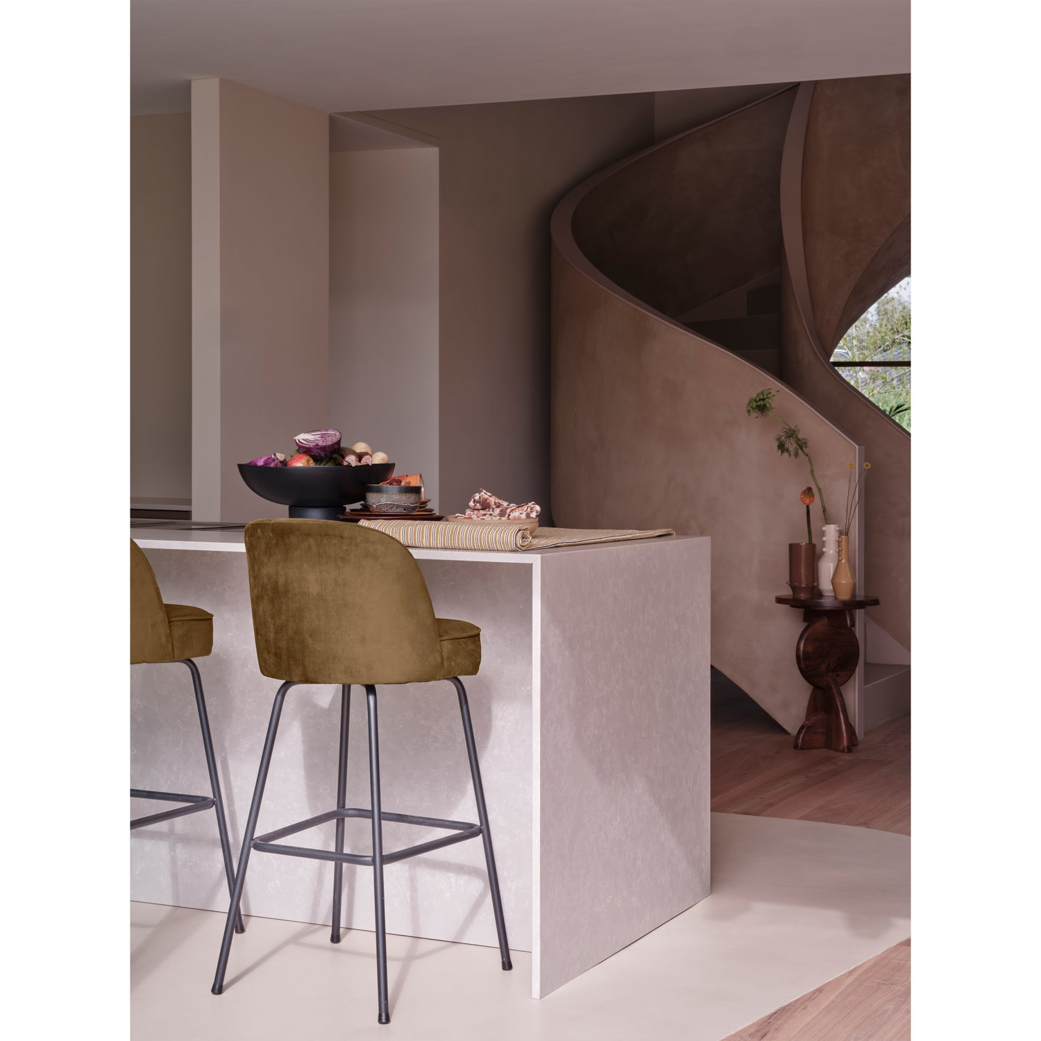 Vogue barstoel 80 cm boucle beige